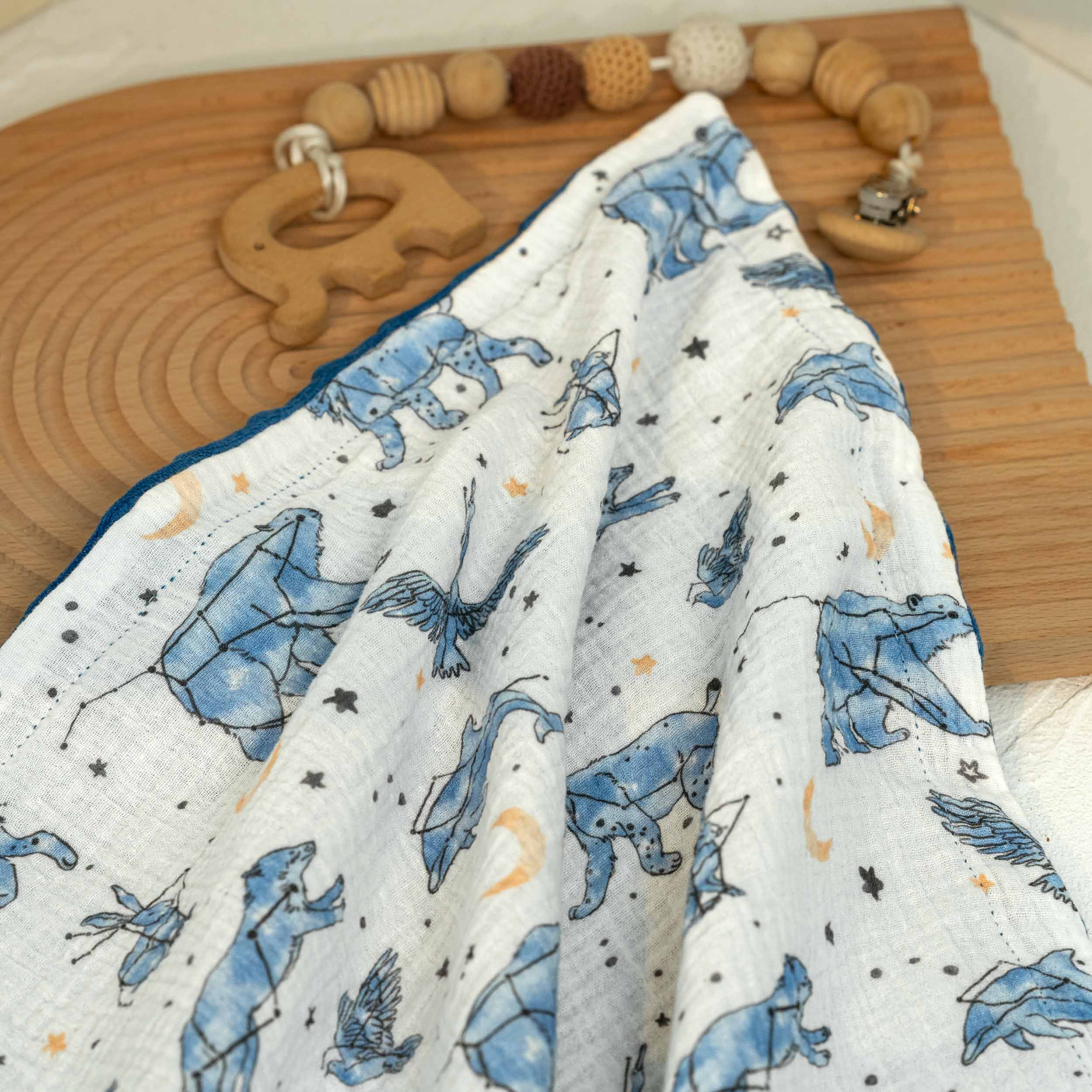 Star | Muslin and Fleece Plush Dot Blanket | 30''*40''