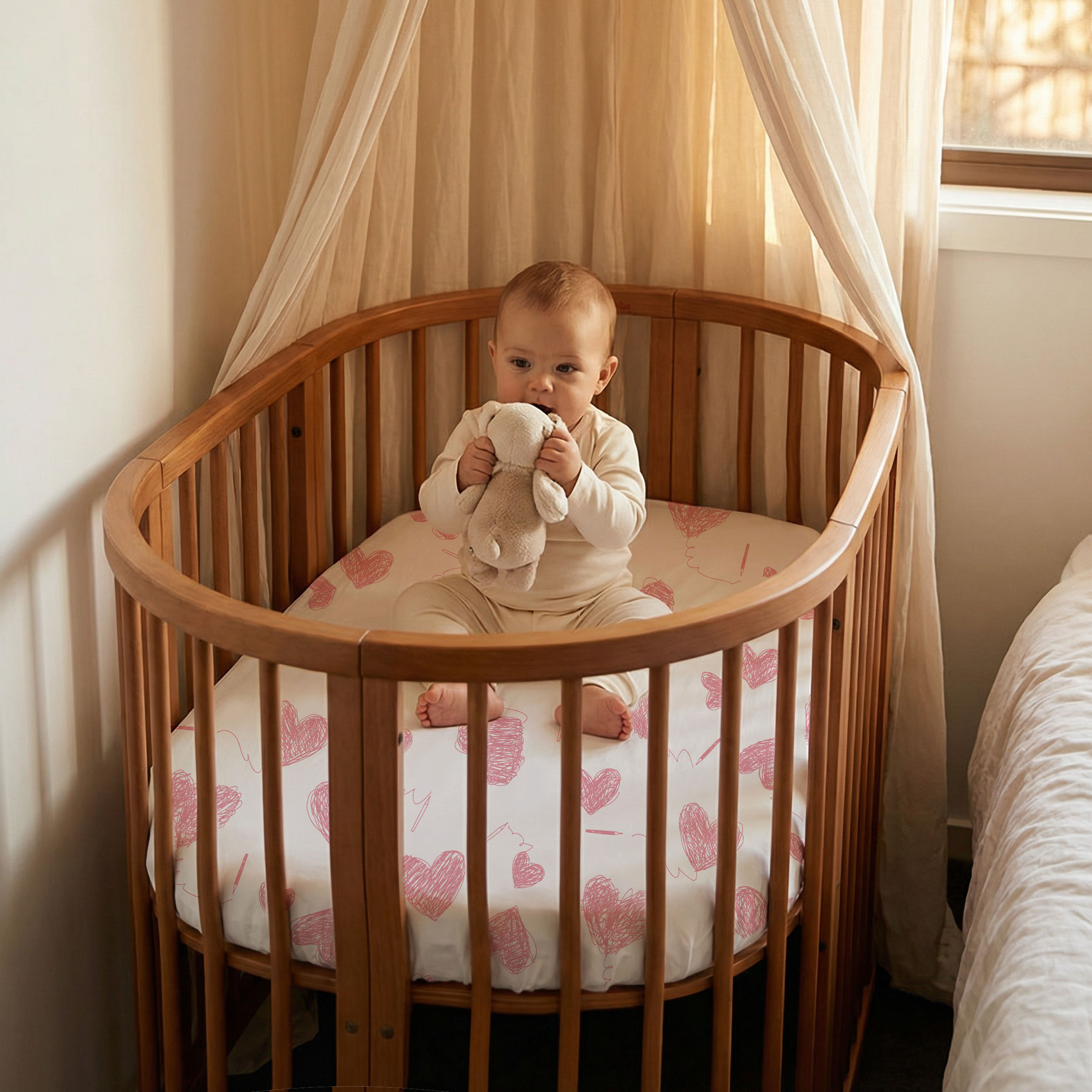 Chosen in Pink | Bassinet Sheets 4-Pack | 20*33''