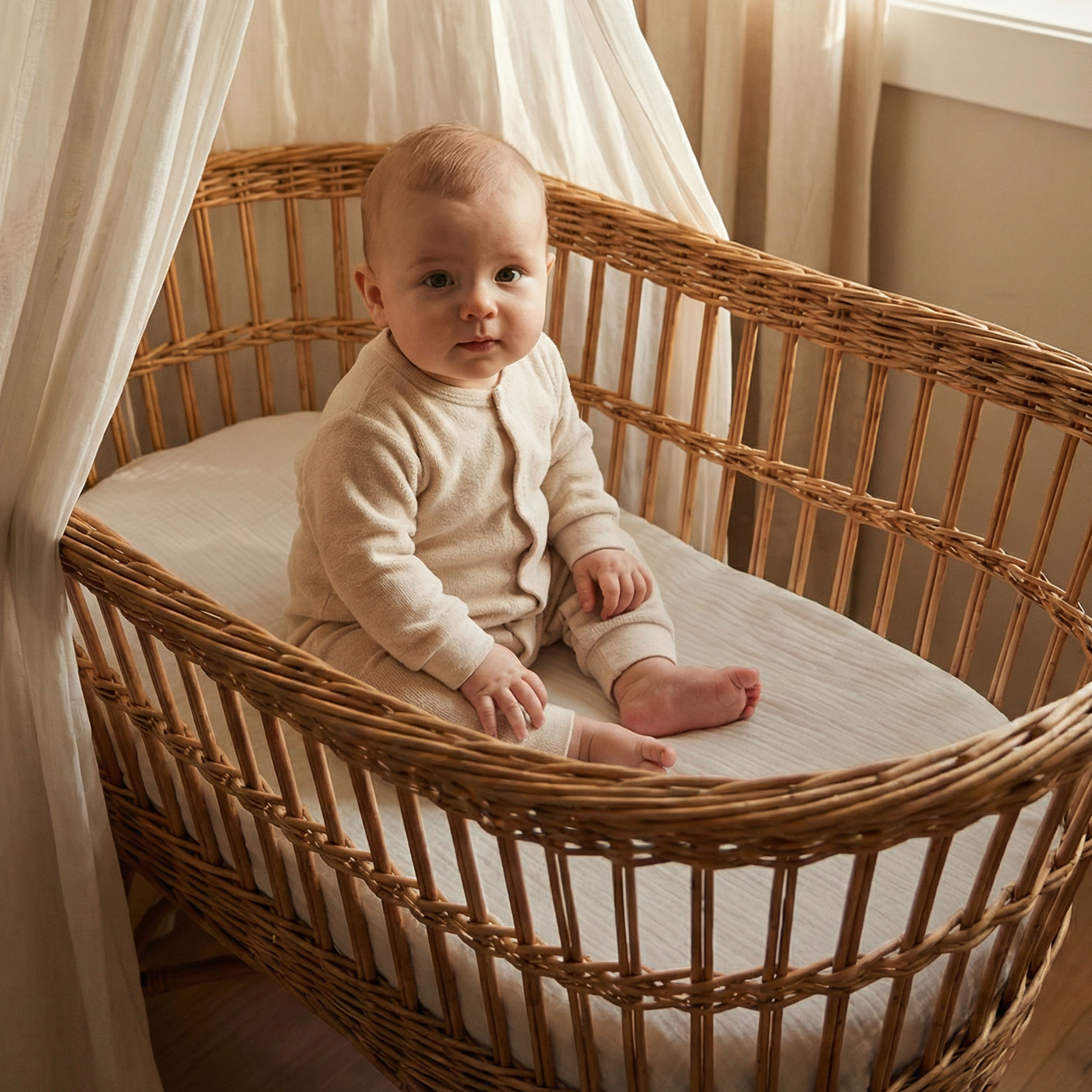 Leafy Green  | Muslin Bassinet Sheet 3-Pack | 33''*20''