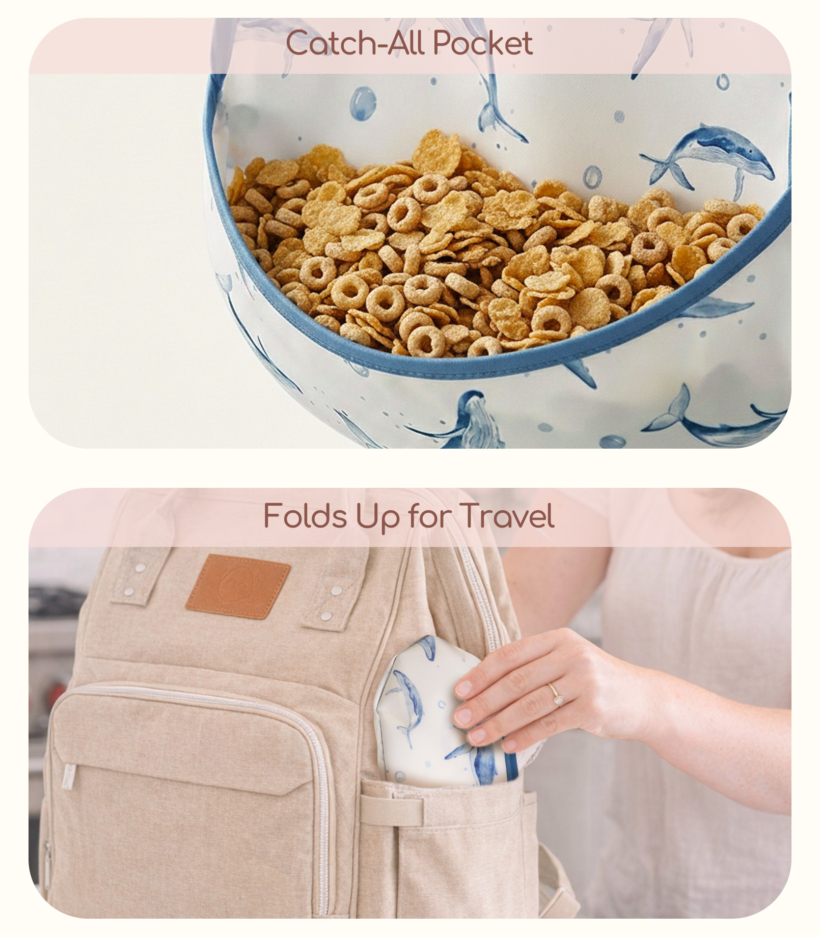 Blue Whale Whisper | Gllquen baby Waterproof Bibs 3 Pack | 3-24 Months