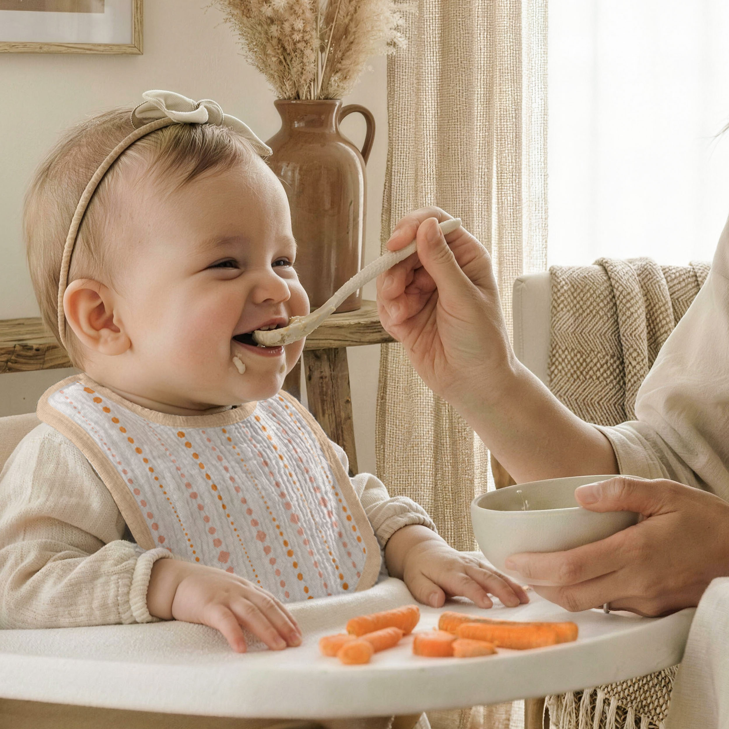 Sunny Bloom Garden | baby muslin bibs 6 pack | 0-36 months