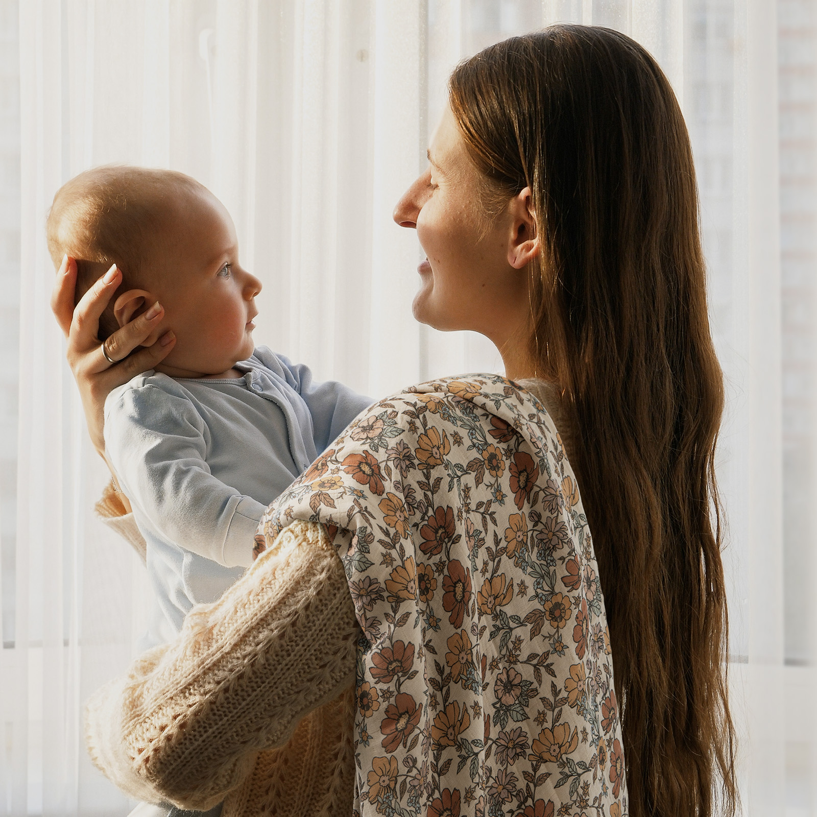 Muslin Swaddle Blankets 4-Pack | 31.5x43" | Vintage Flowers