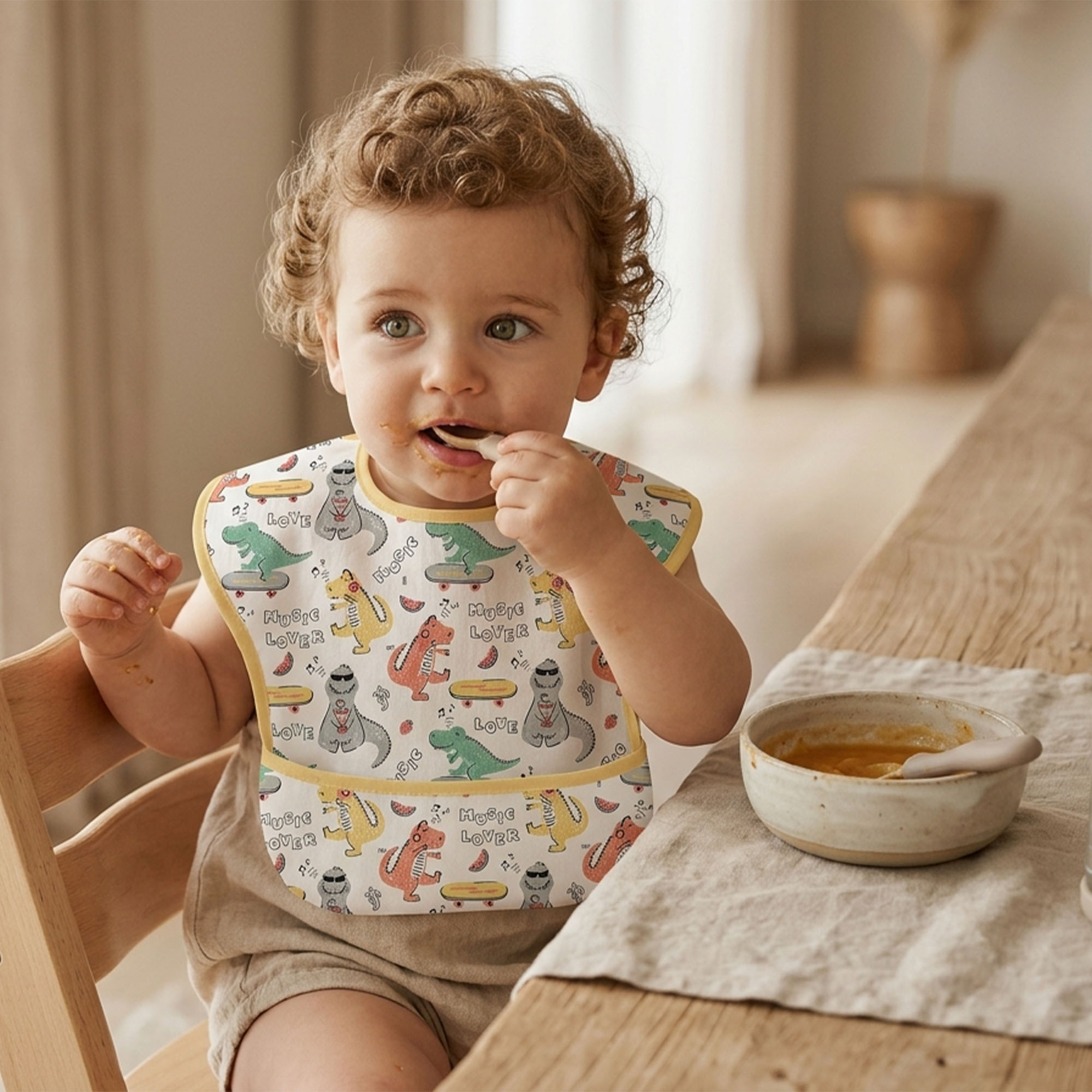Beep & Woodland | Gllquen baby Waterproof Bibs 3 Pack | 3-24 Months