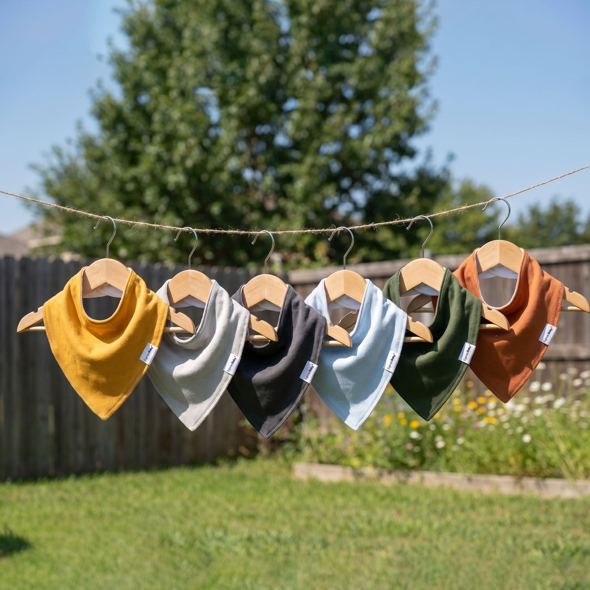 Super Absorbent Bandana Bibs 10 Pack - Soft Earth Palette