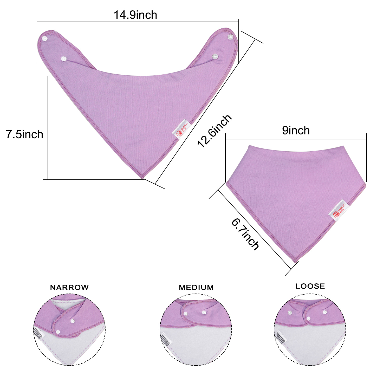 Super Absorbent Bandana Bibs 8 Pack - Printing