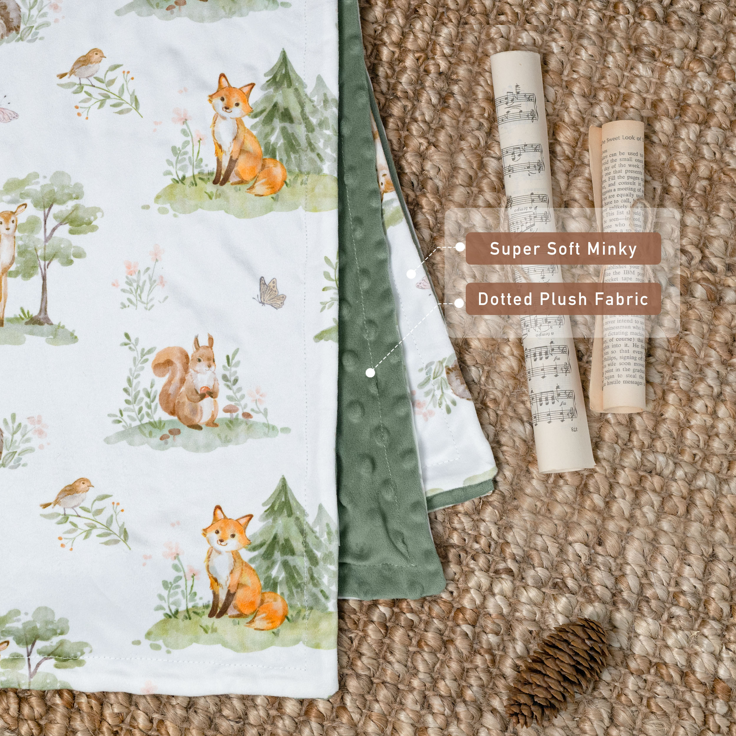 Sylvans | Fleece Plush Dot Blanket | 30''*40''