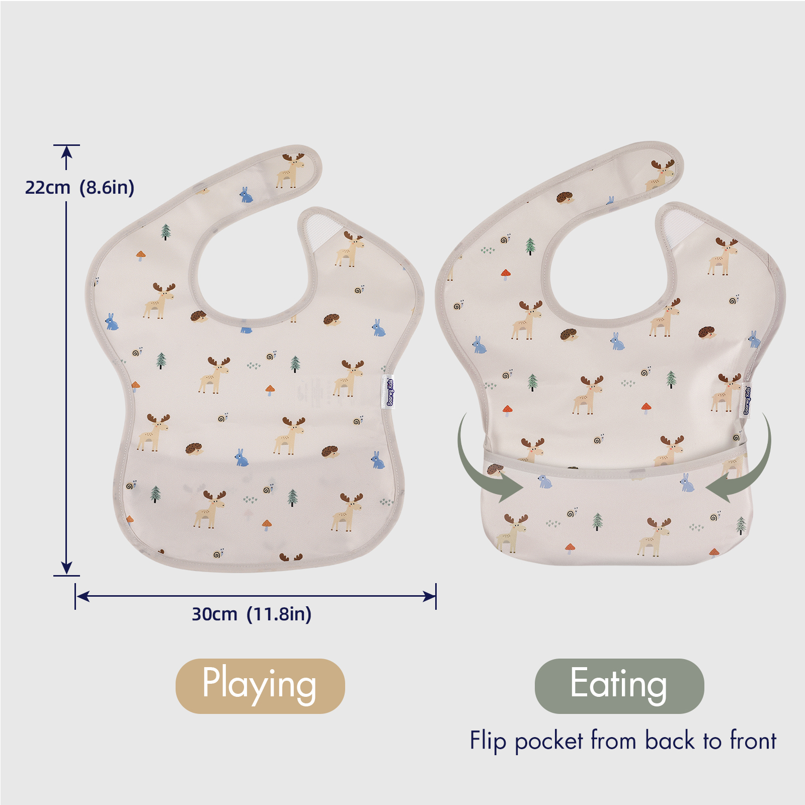 Rainbows | Gllquen Baby Waterproof Bibs 5 Pack | 3-24 Months