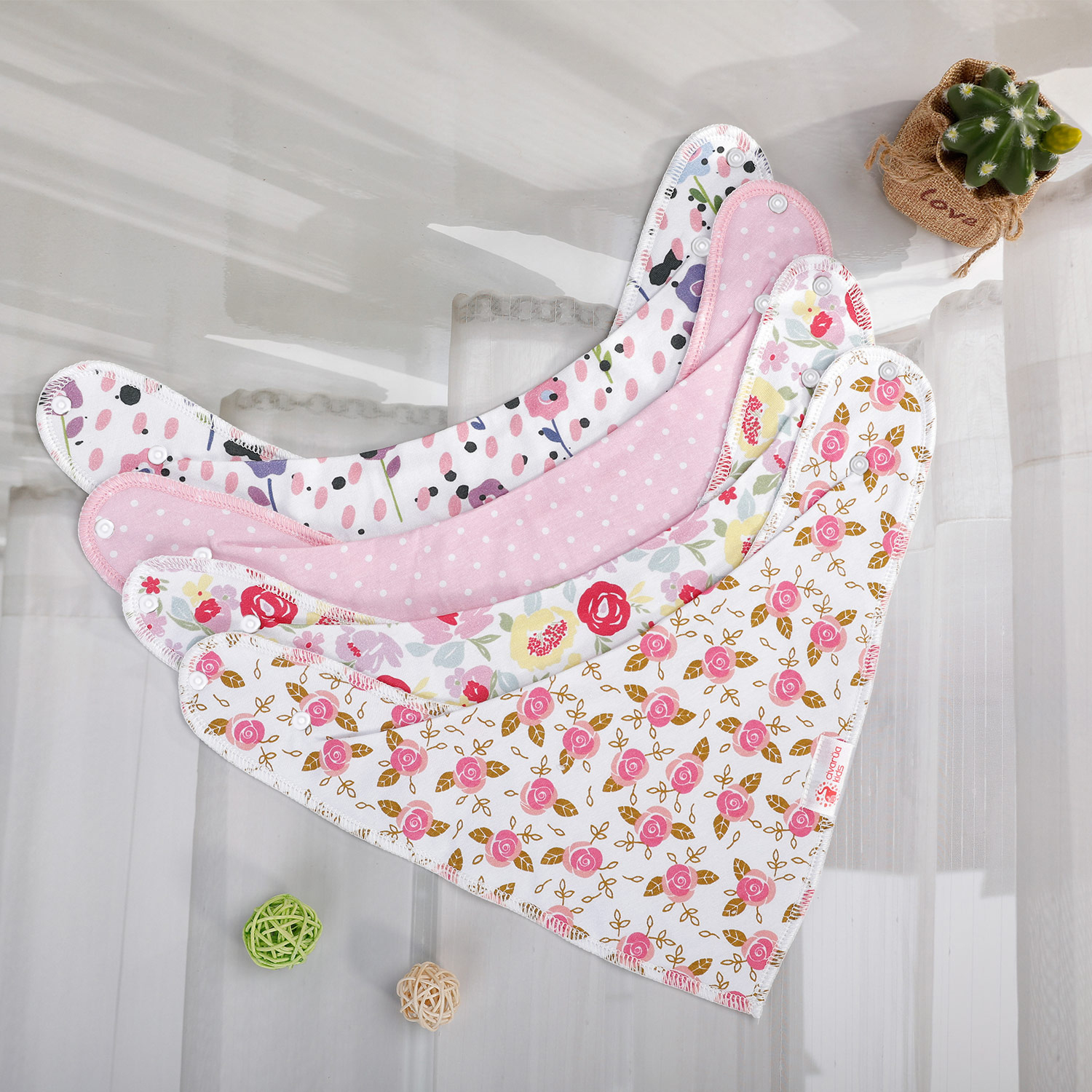 Super Absorbent Bandana Bibs 8 Pack - Printing