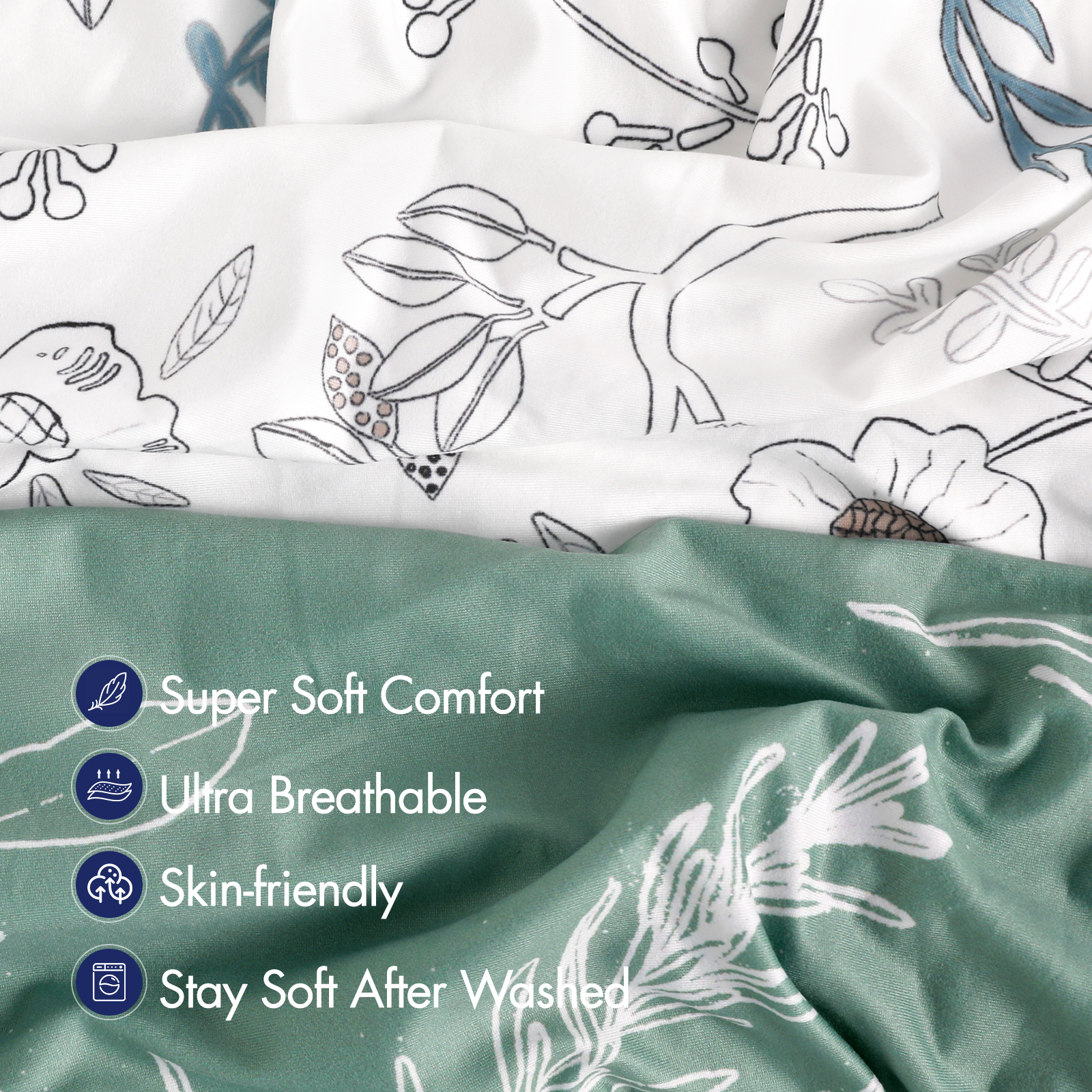 Green Leaves | Bassinet Sheets 2-Pack | 16''*32''