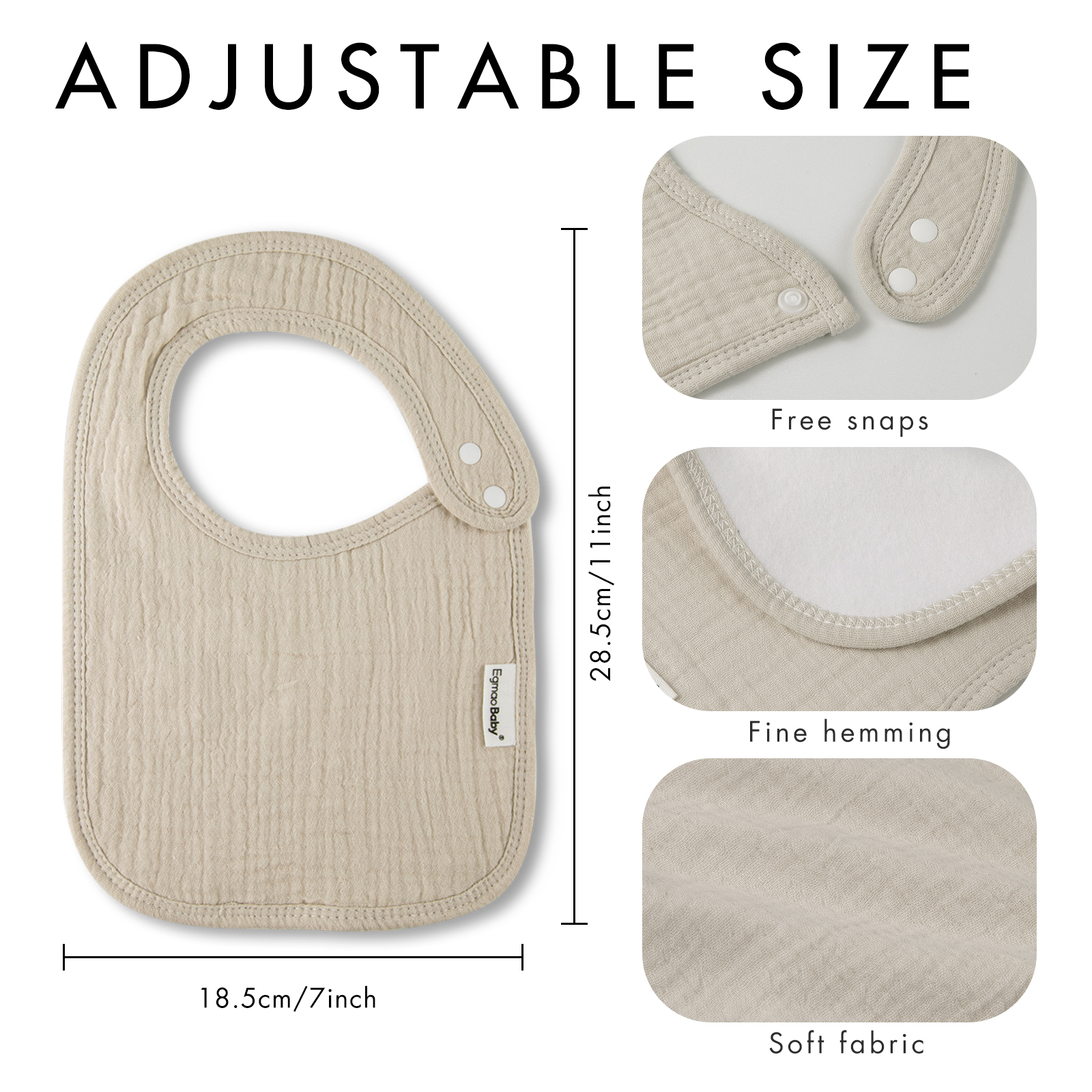 Love | baby muslin bibs 5 pack | 0-36 months