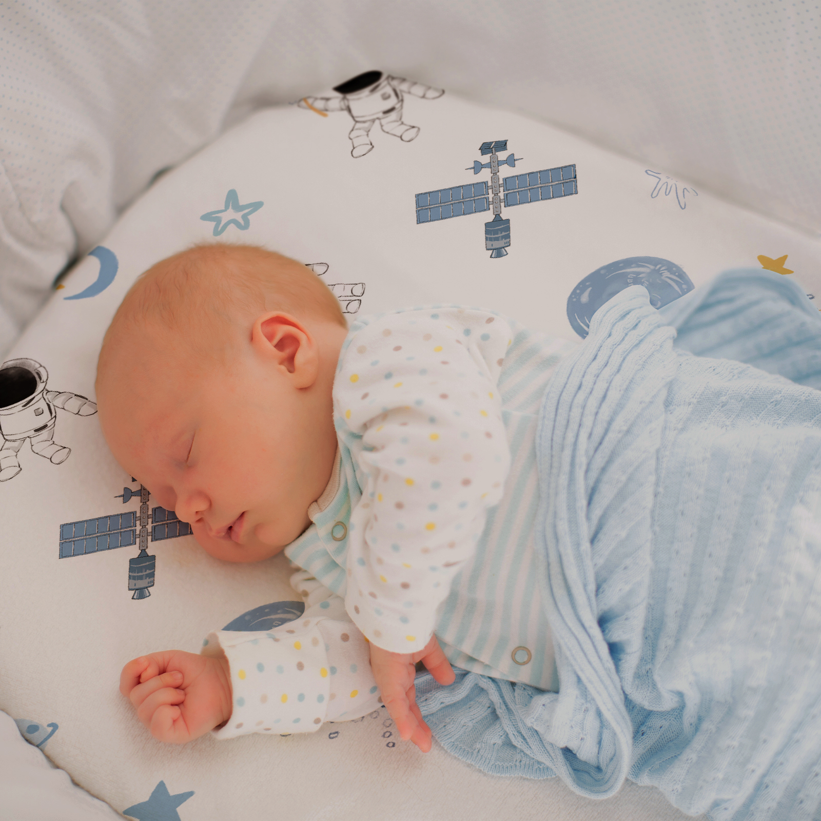 Astronaut | Soft Microfiber Fitted Change Pad Cover & Bassinet Sheets 4 Pack | 16''*32''