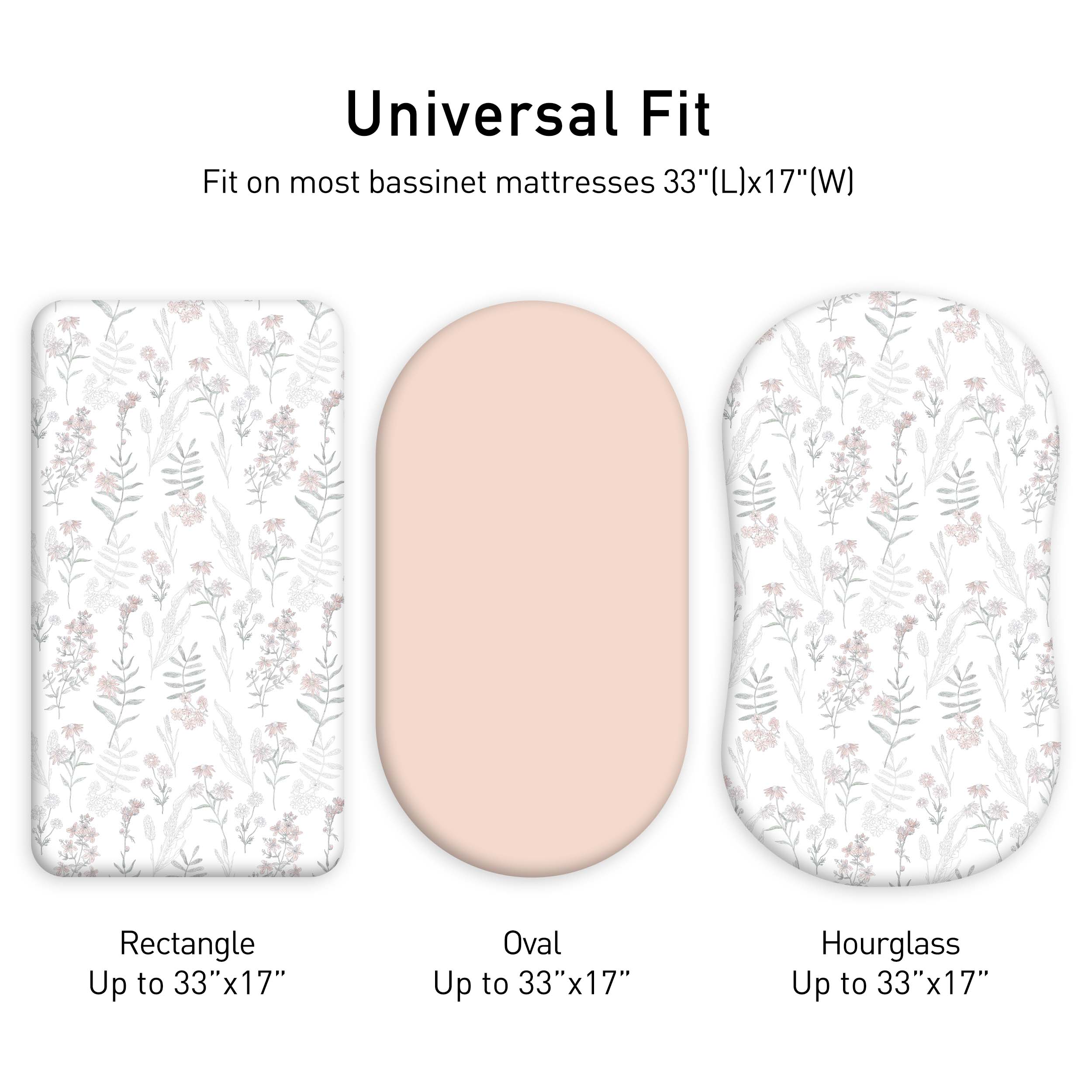 Lineage of Bloom | Baby Bassinet Sheet 2-Pack | 33''*17''