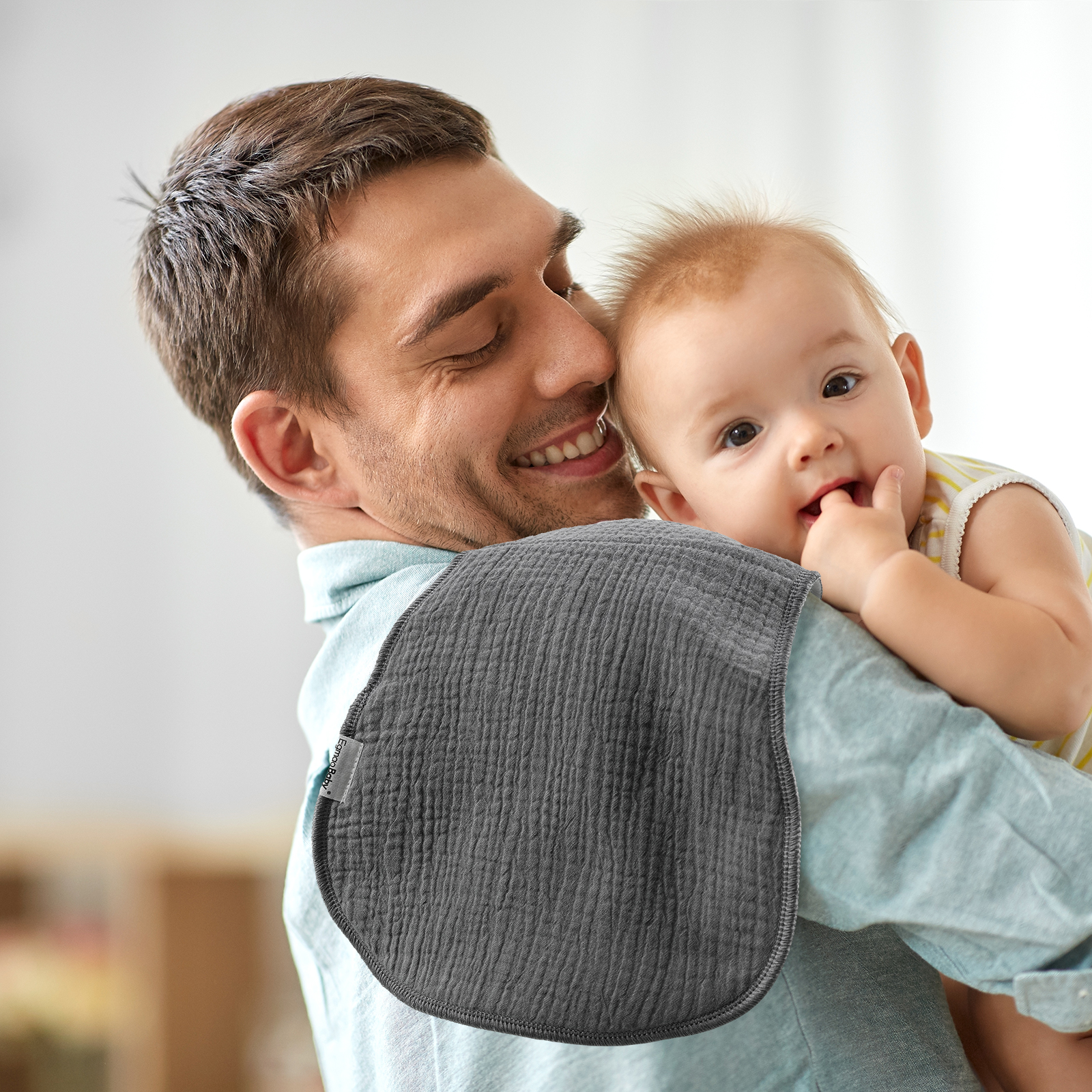 Organic Muslin Cotton Burp Cloths 10 Pack - Forest Set