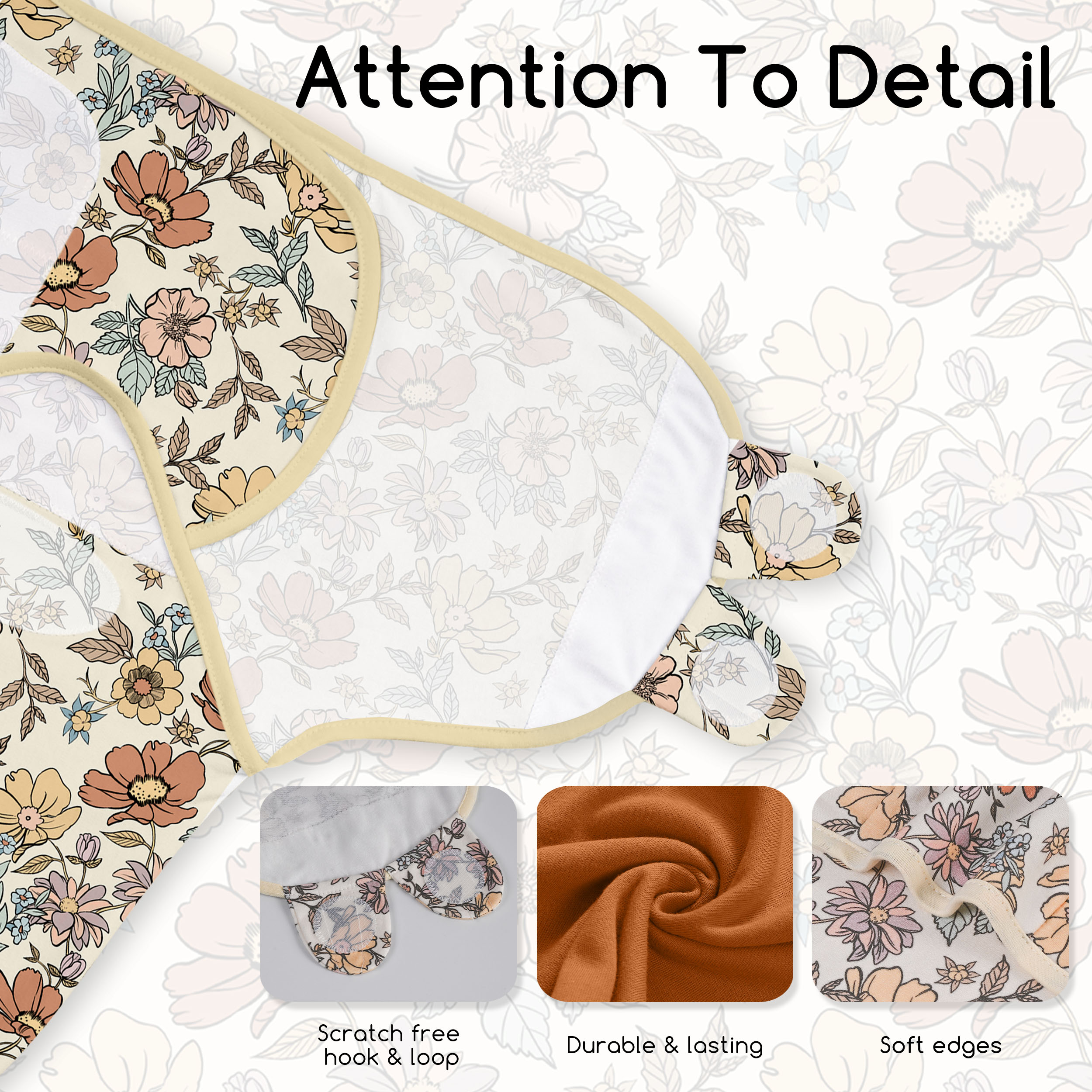 Vintage Flowers | Baby Swaddle 2-Pack | 22*26''