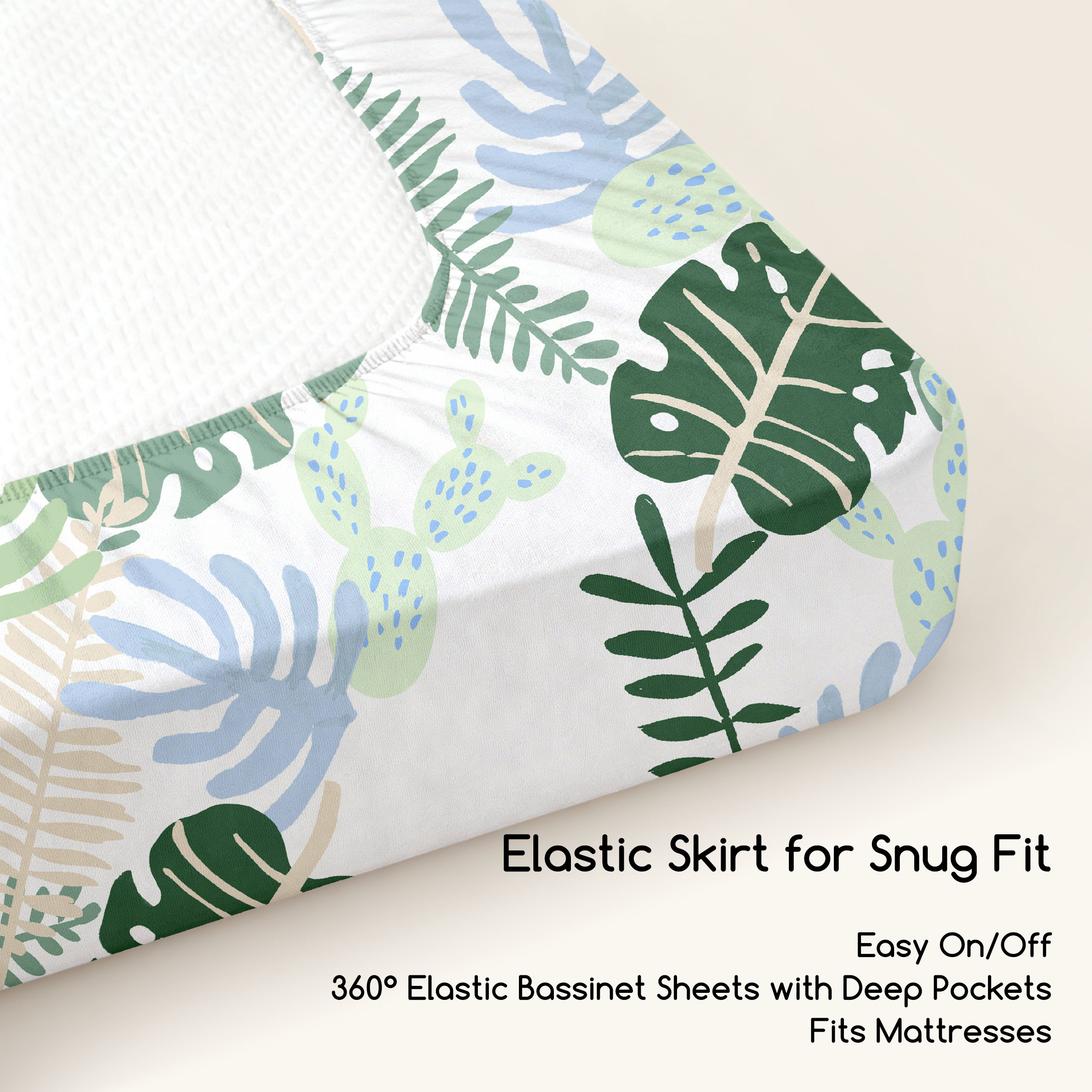The Summer of Monstera | Bassinet Sheets 3-Pack | 33*20''