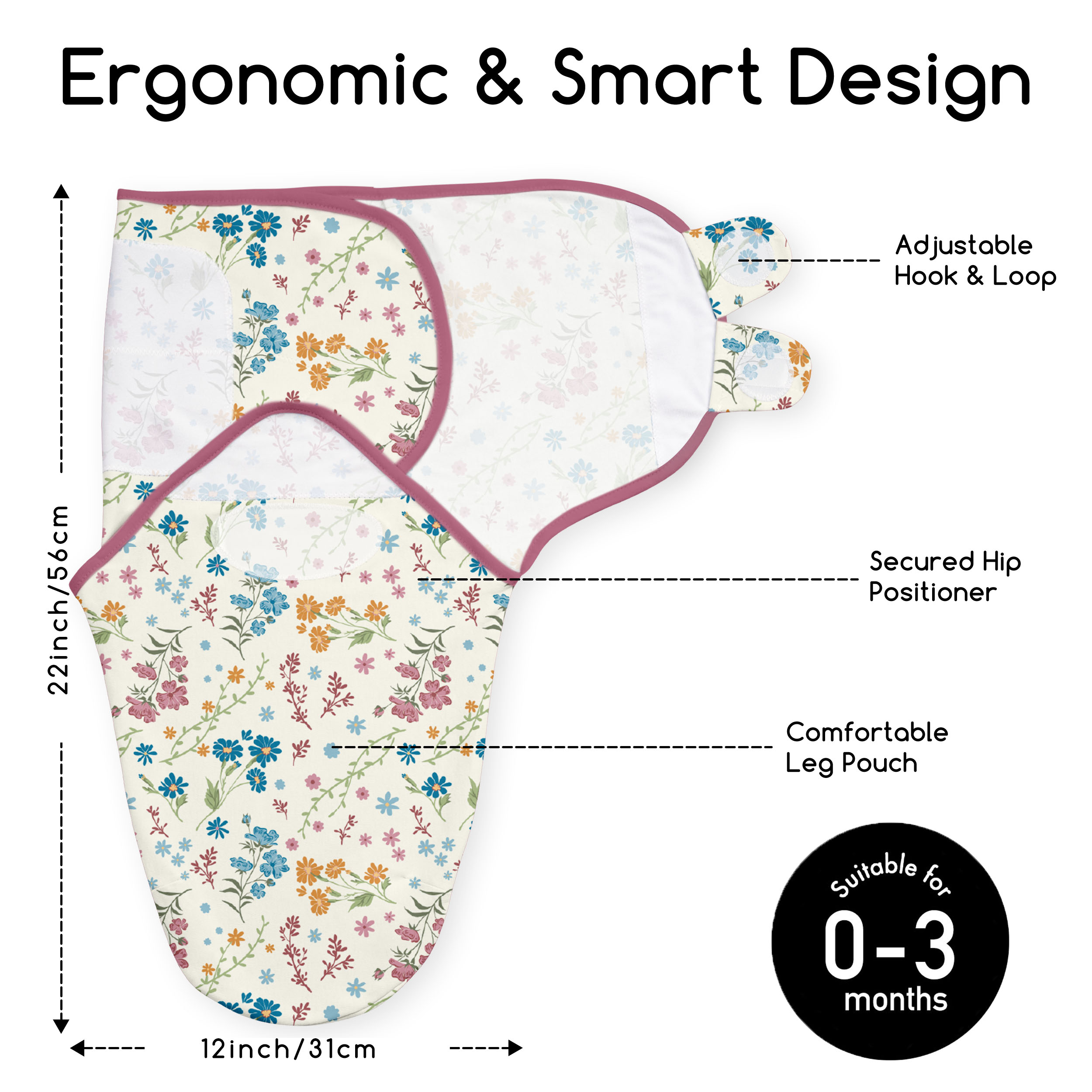 Pink Azure | Baby Swaddle 2-Pack | 0-3 Months