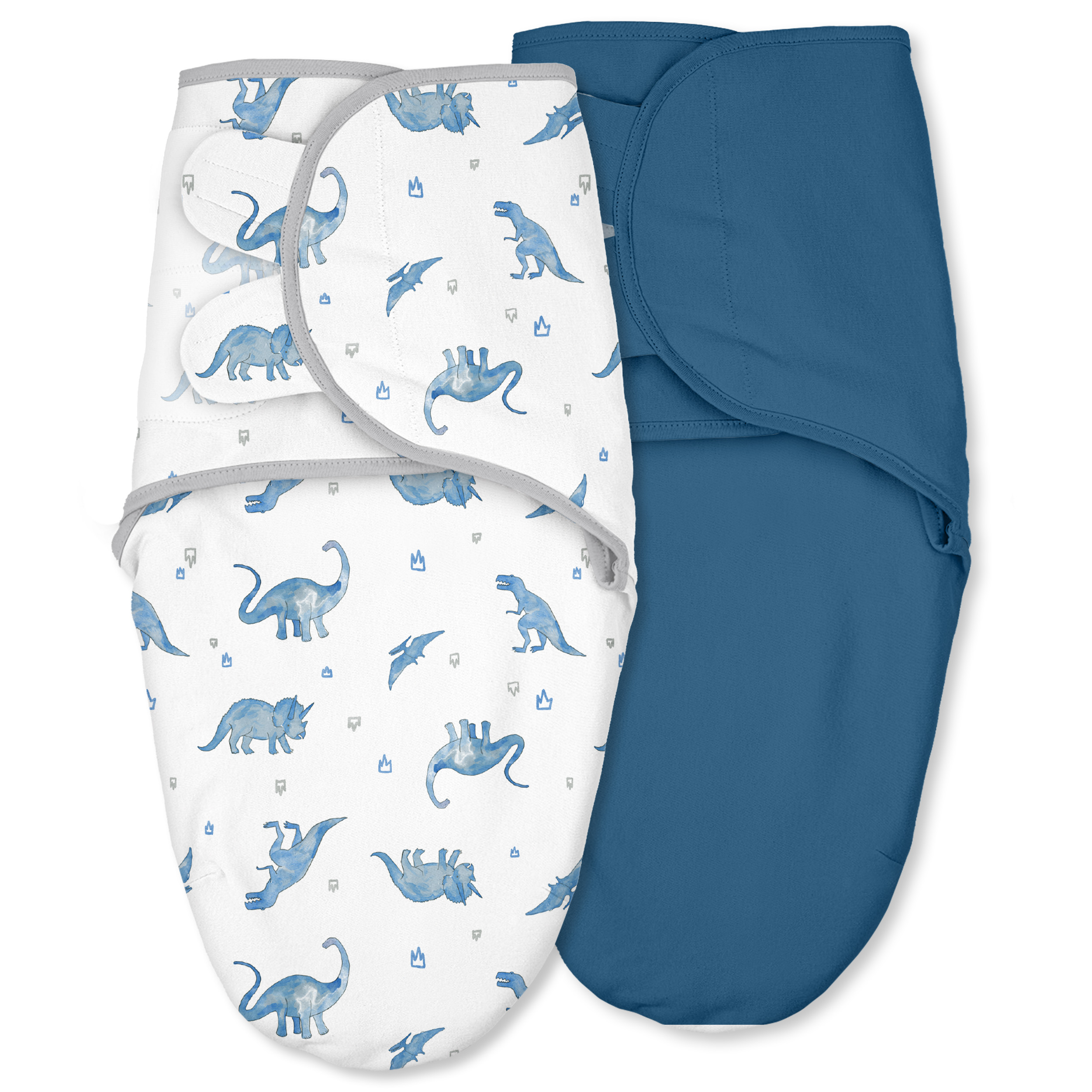Dinosaur Blues Night | Baby Swaddle 2-Pack | 0-3 Months