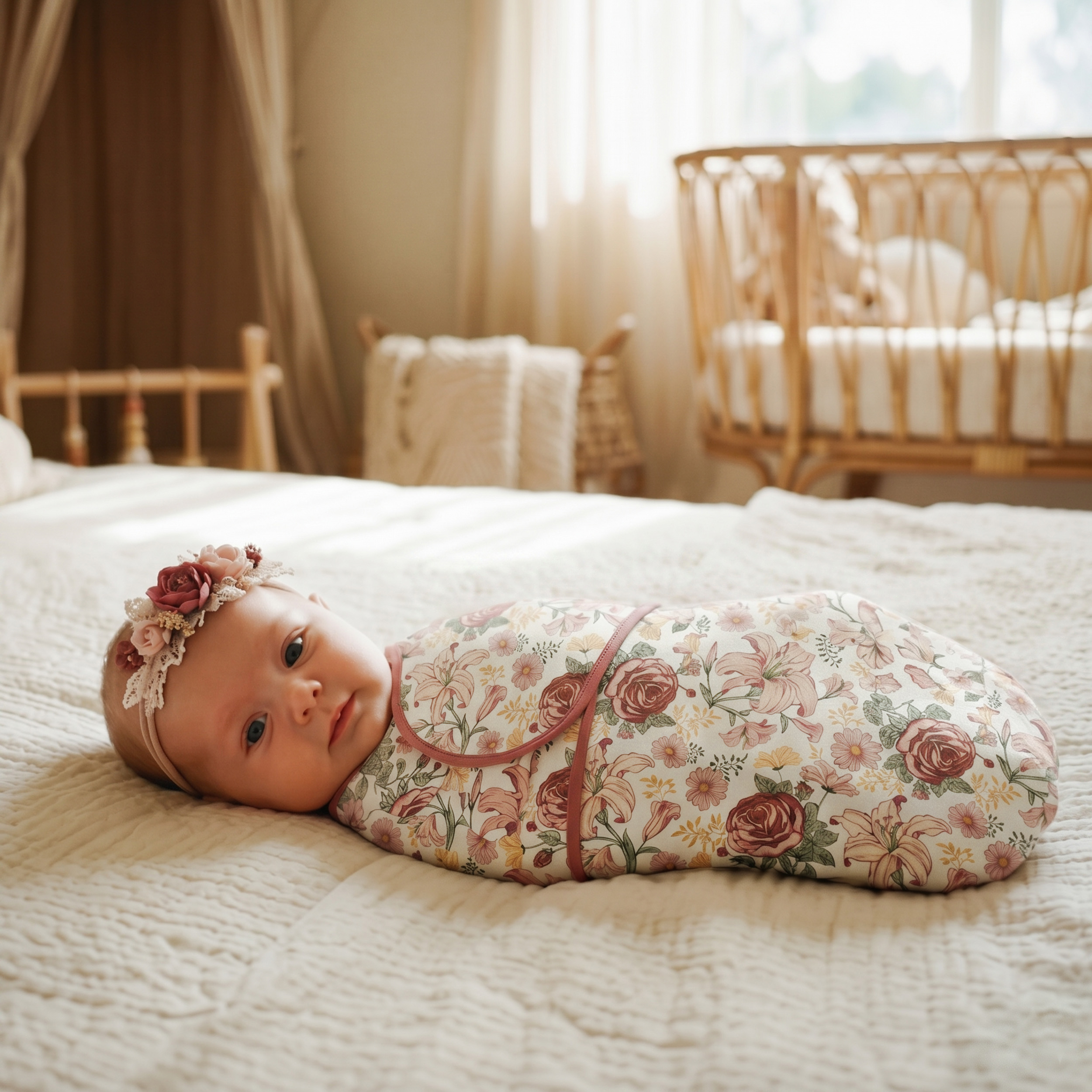 Vintage Rose Serenade | Baby Swaddle 3 Pack | 0-3 Months