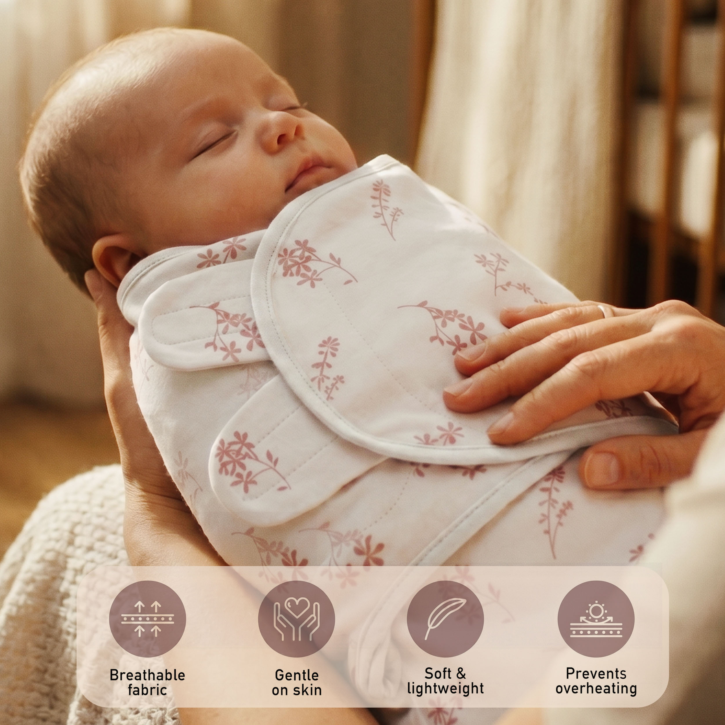 Vintage Rose Serenade | Baby Swaddle 3 Pack | 0-3 Months
