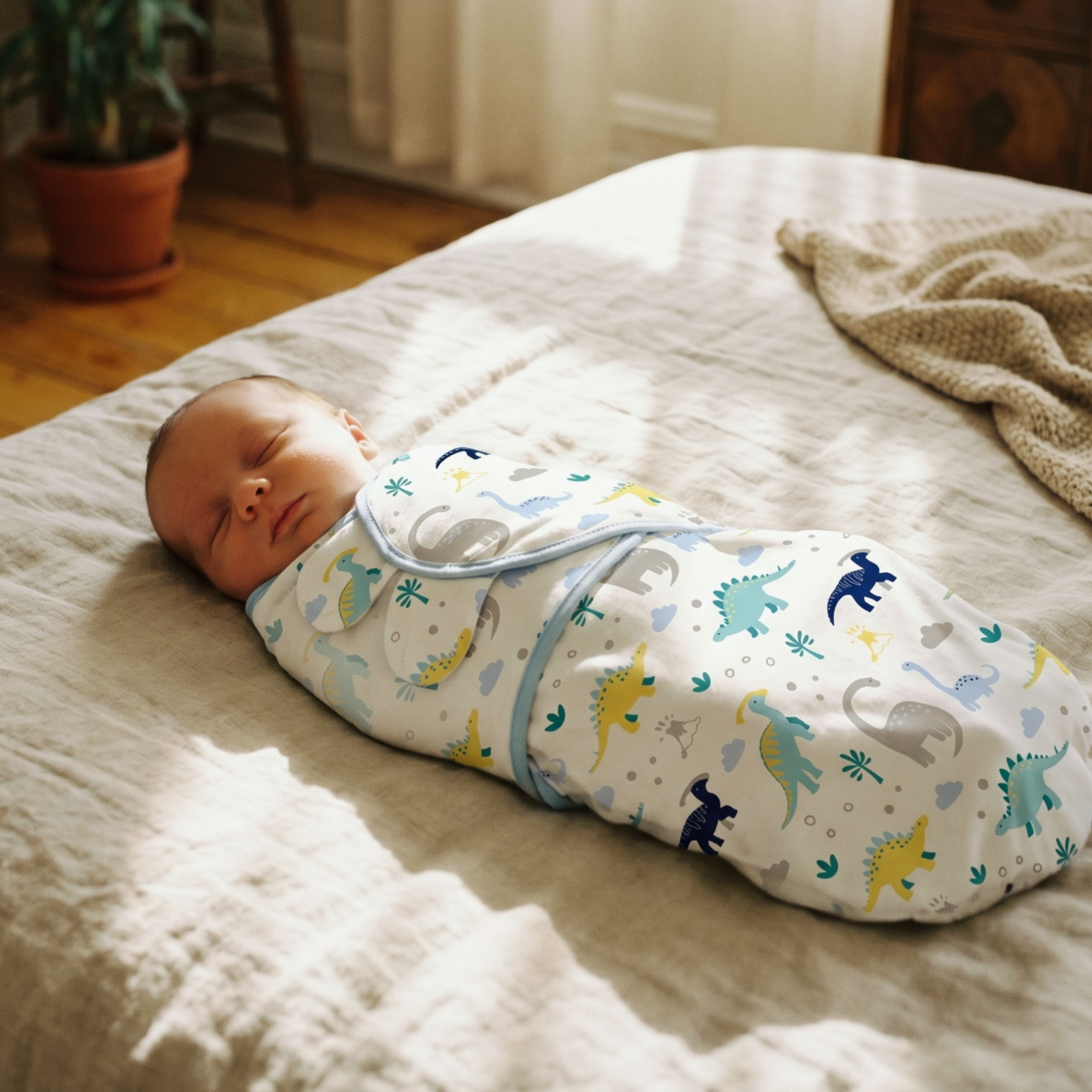Tropical Dino  Print | Baby Swaddle 3 Pack | 0-3 Months