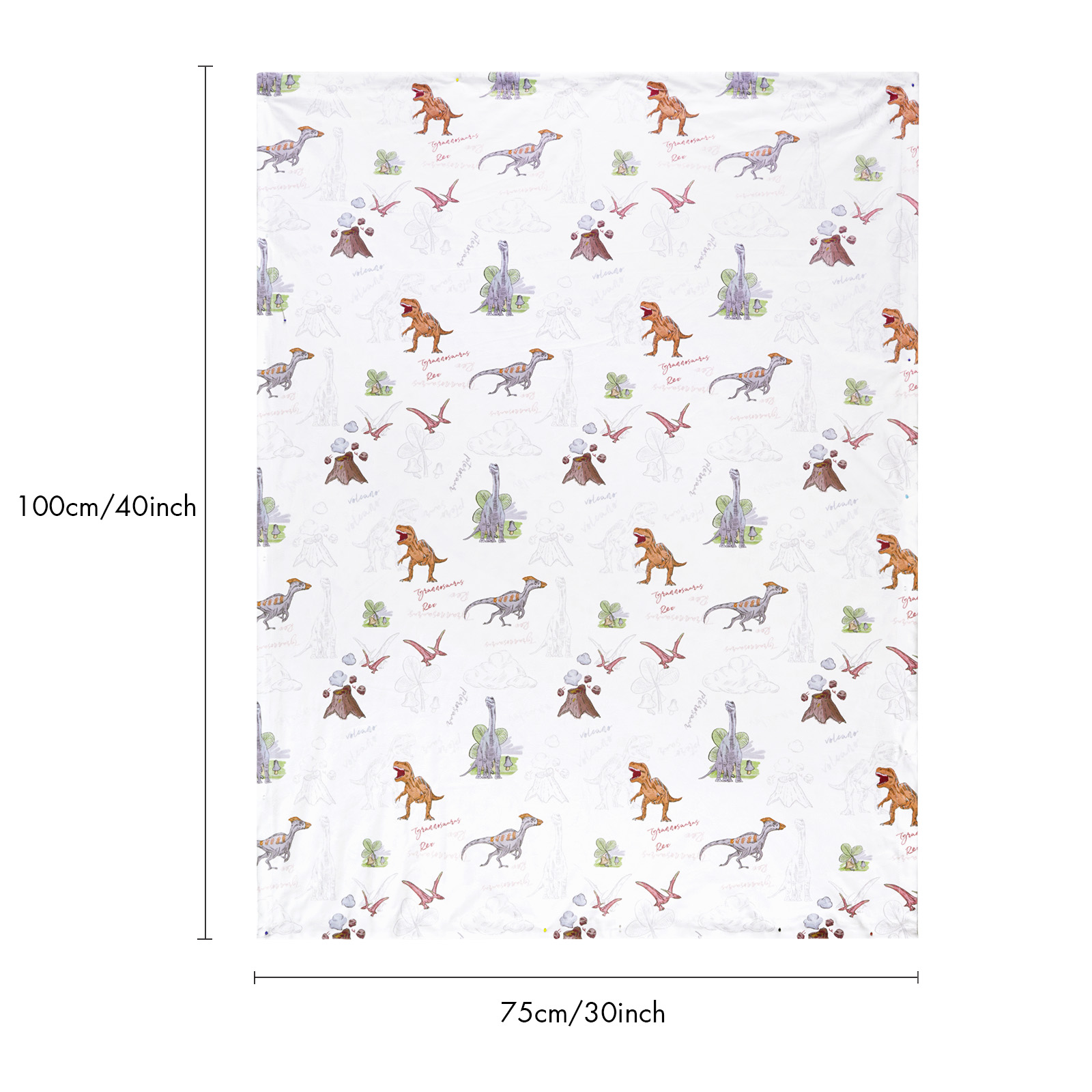 Volcanic Dinosaur | Gllquen baby Fleece Plush Dot Blanket | 30''*40''
