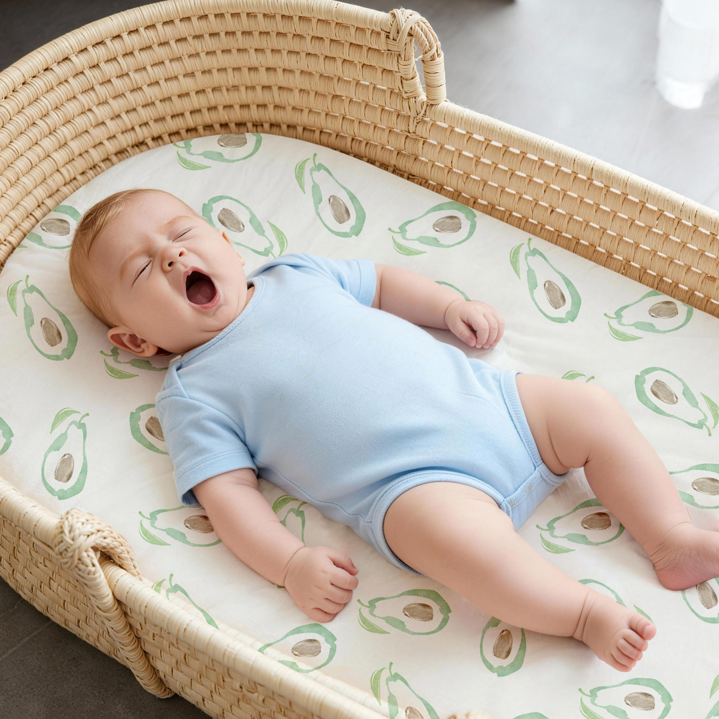 The Avocado Diary | Baby Bassinet Sheet 2-Pack | 33''*17''