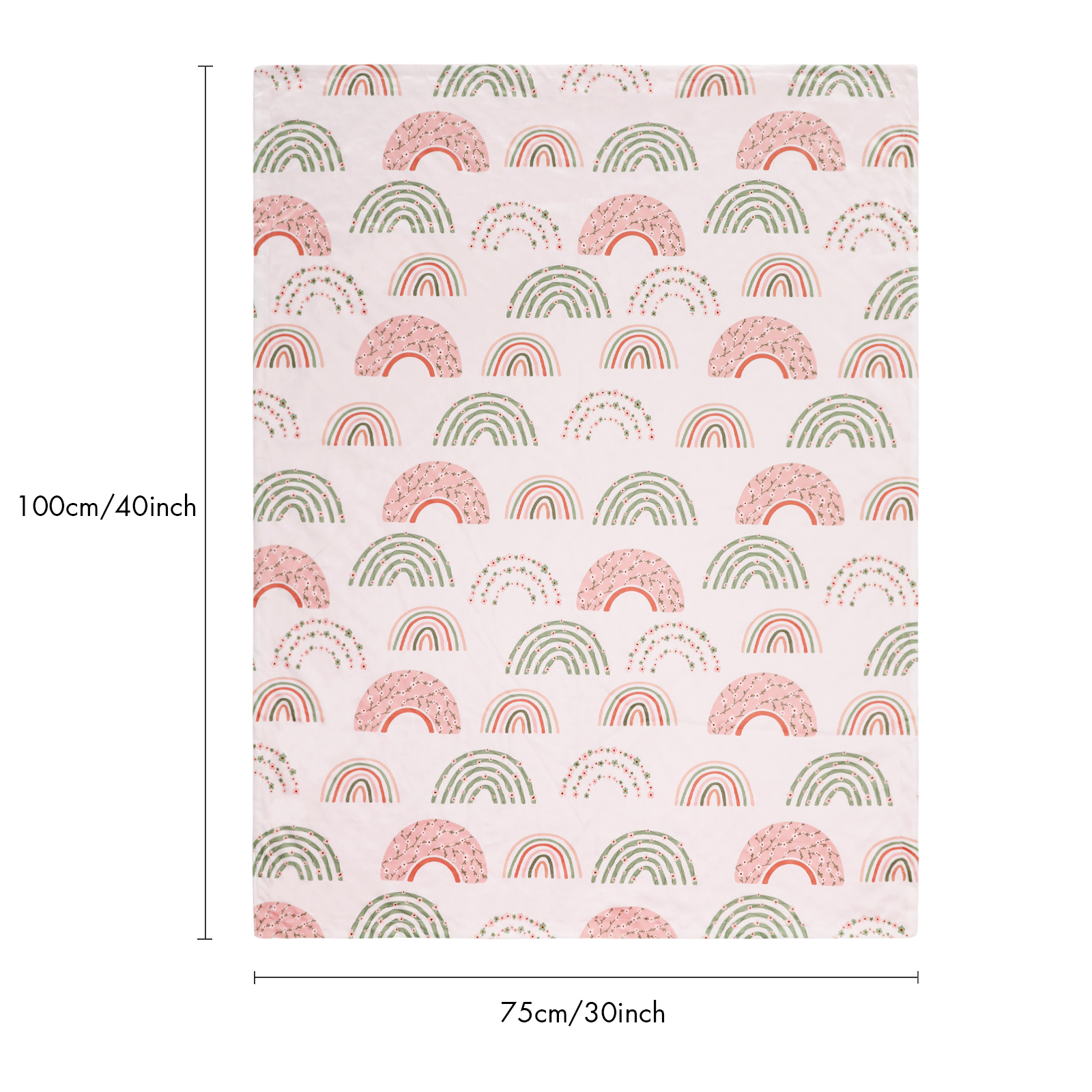 Colorful Rainbows | Gllquen baby Fleece Plush Dot Blanket | 30''*40''