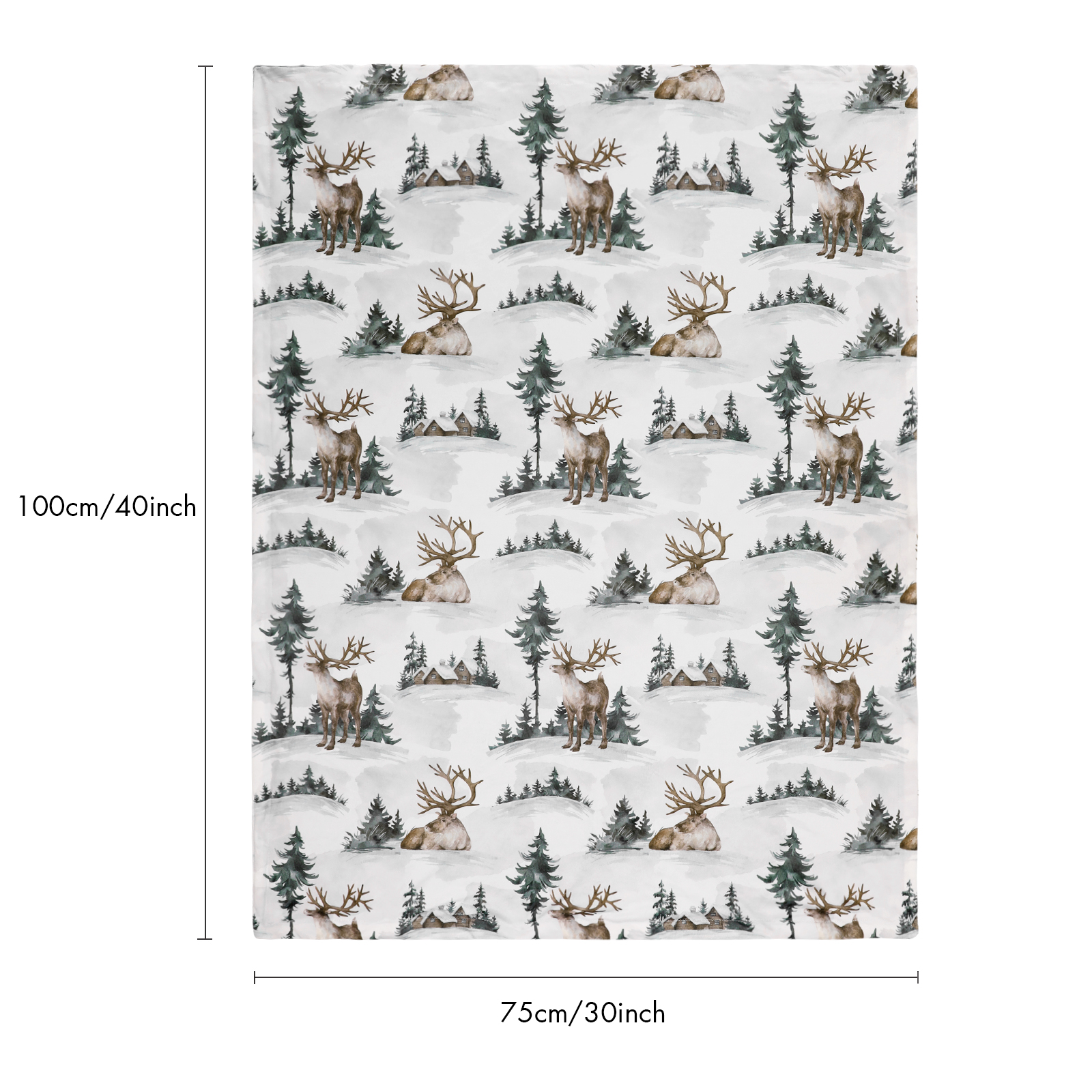 Elk | Gllquen baby Fleece Plush Dot Blanket | 30''*40''