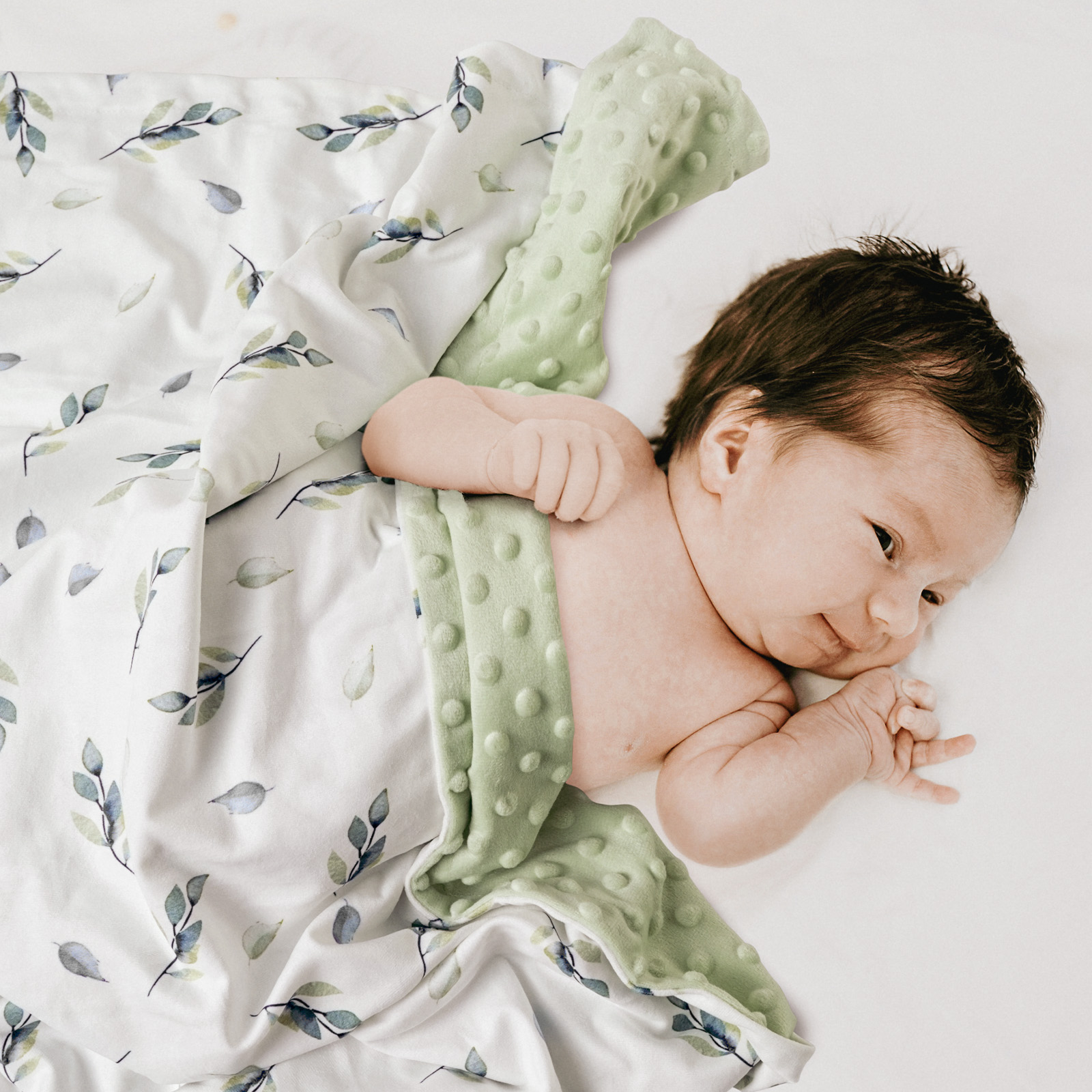 Foliage | Gllquen baby Fleece Plush Dot Blanket | 30''*40''