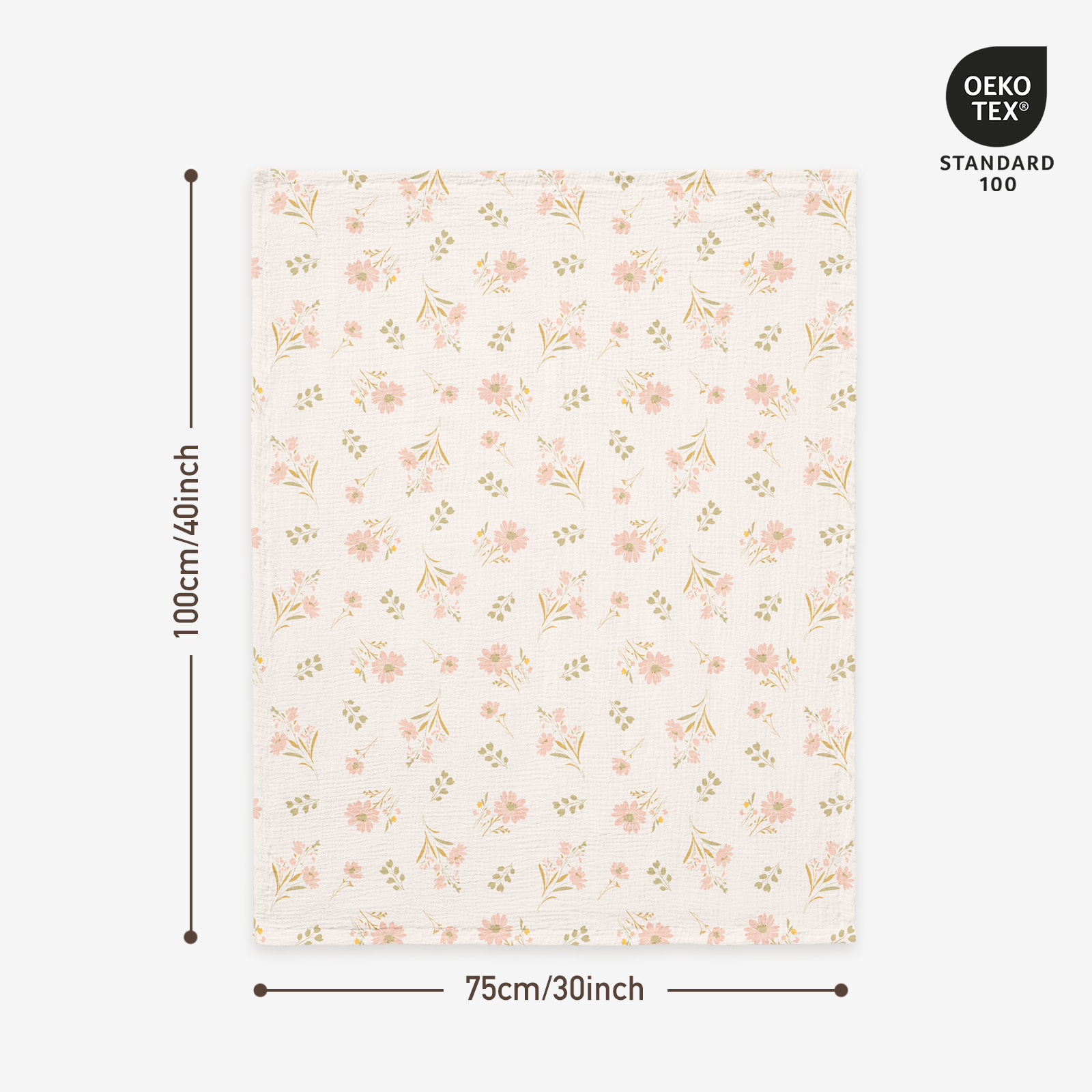 Spring is in the Air | Muslin and Fleece Plush Dot Blanket | 30''*40''