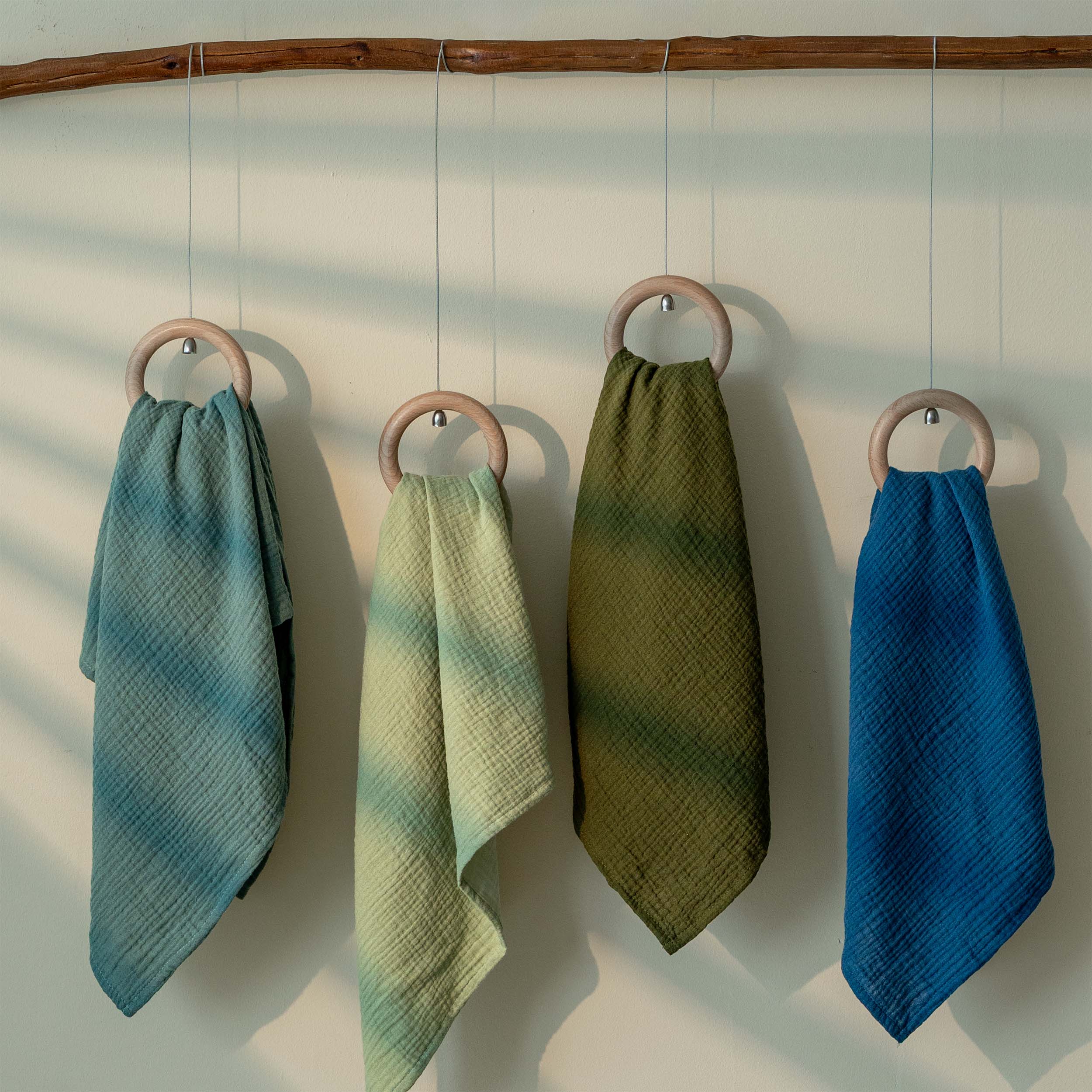 Muslin Swaddle Blankets 5-Pack | 23.5"x23.5" | Verdant Tide