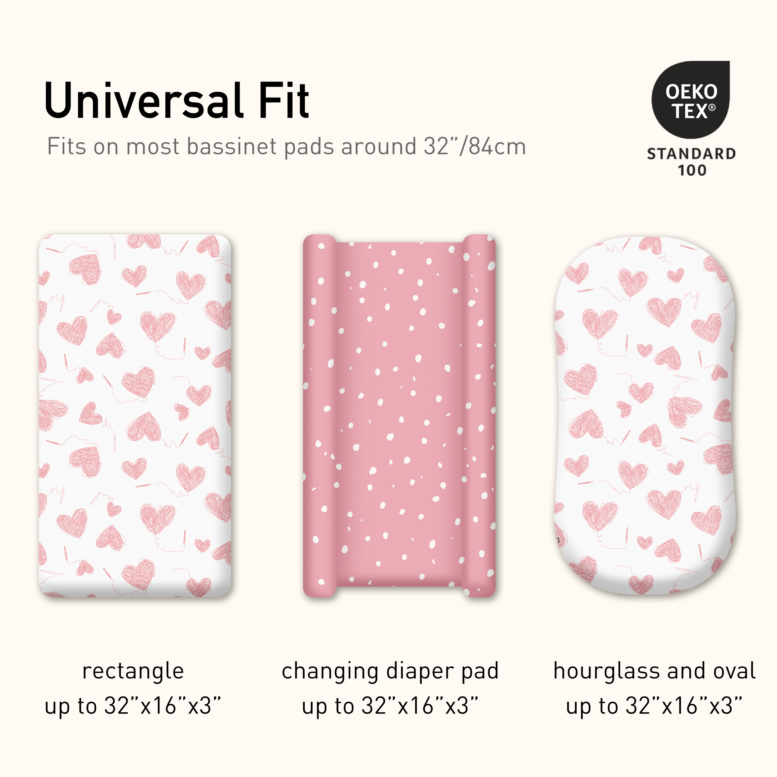 Love | Bassinet Sheets 2-Pack | 16*32''