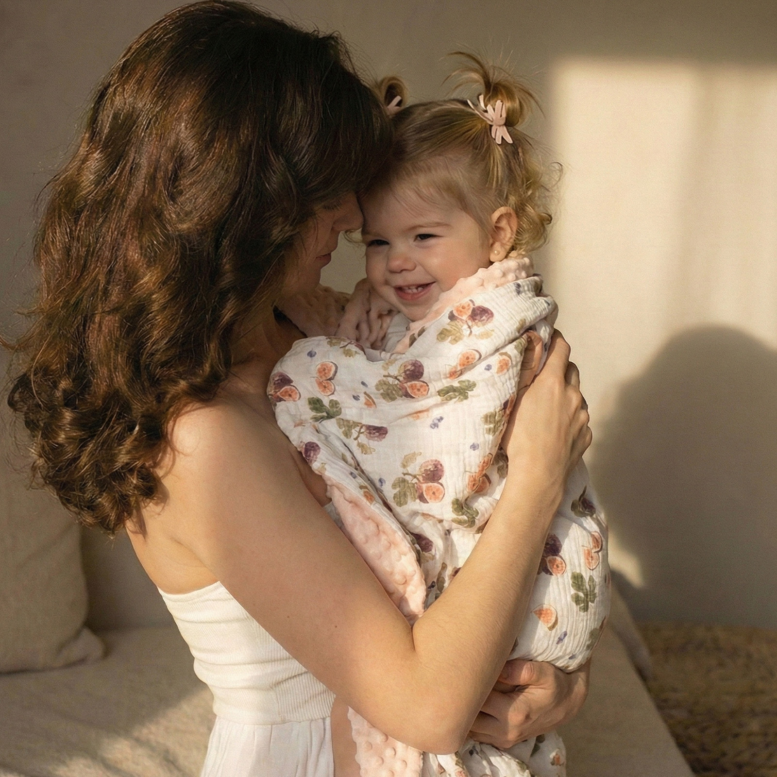 Heart of the Fig | Muslin and Fleece Plush Dot Blanket | 30''*40''