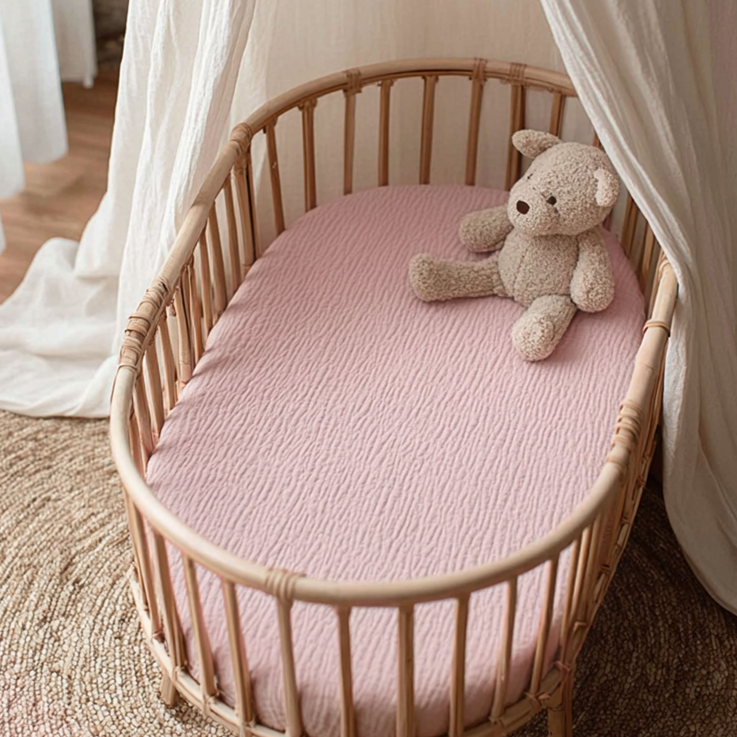 Bear's Dreamland  | Muslin Bassinet Sheet 3-Pack | 33''*20''