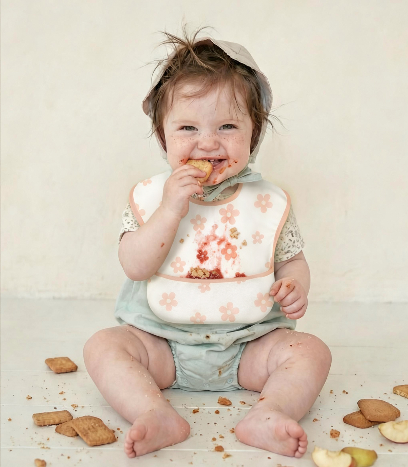 Blossoming Buds | Gllquen baby Waterproof Bibs 3 Pack | 3-24 Months