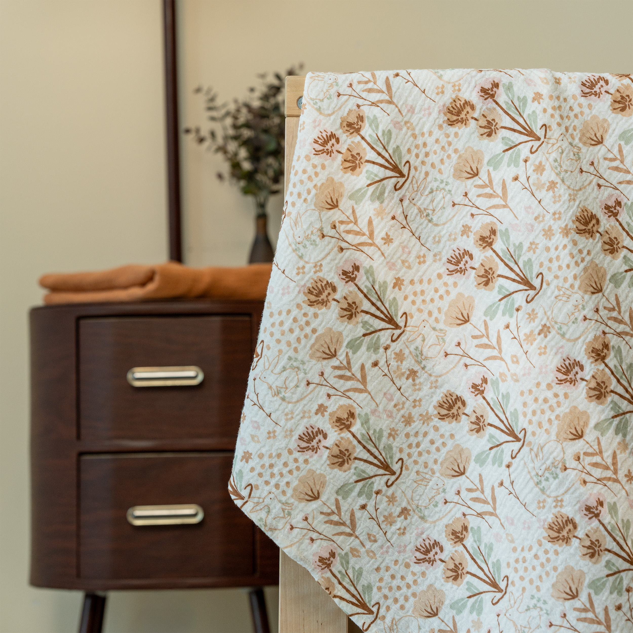 Muslin Swaddle Blankets 2-Pack | 38"x40" | Whisper of Autumn Fields