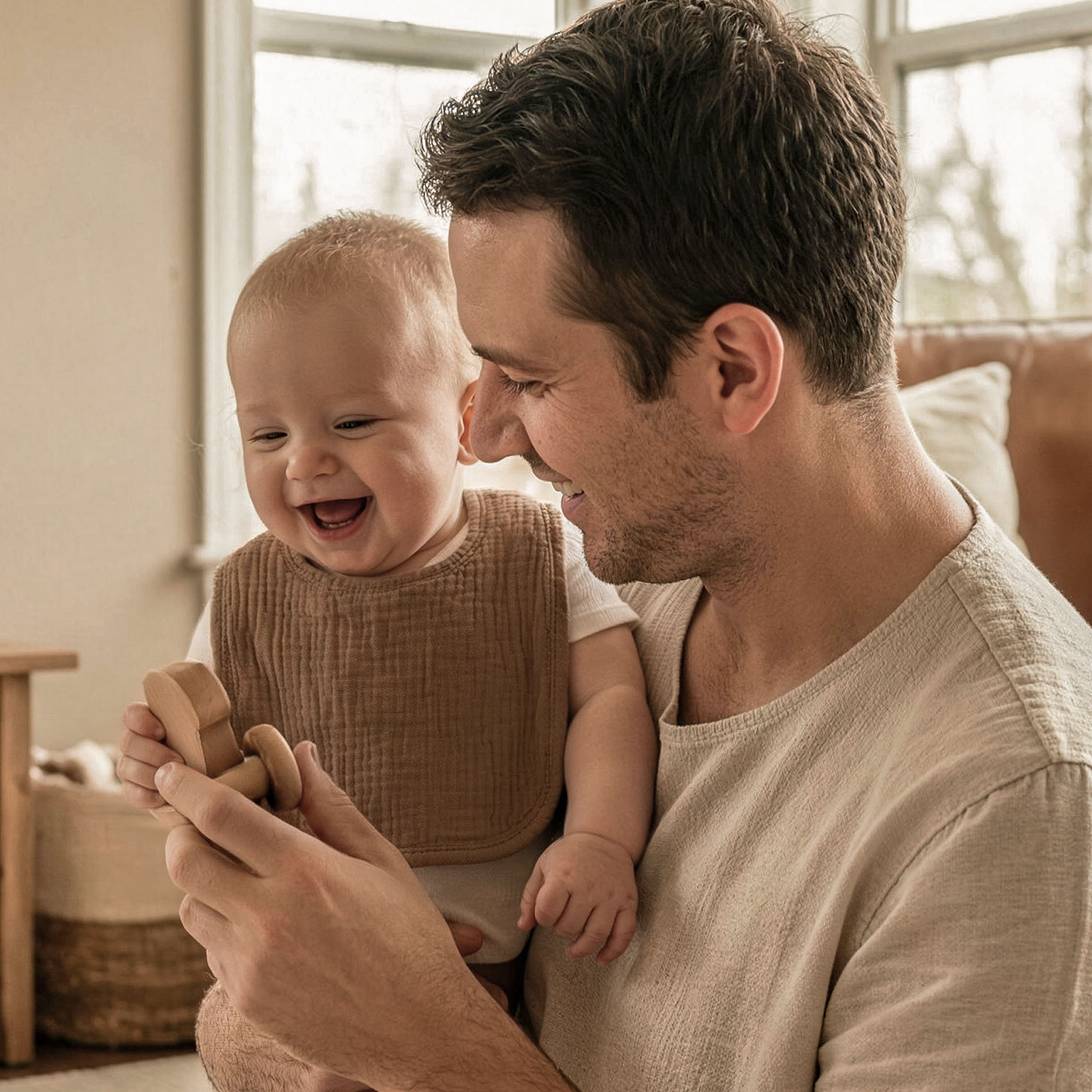 Cozy Rainbow Bib | baby muslin bibs 8 pack | 0-36 months