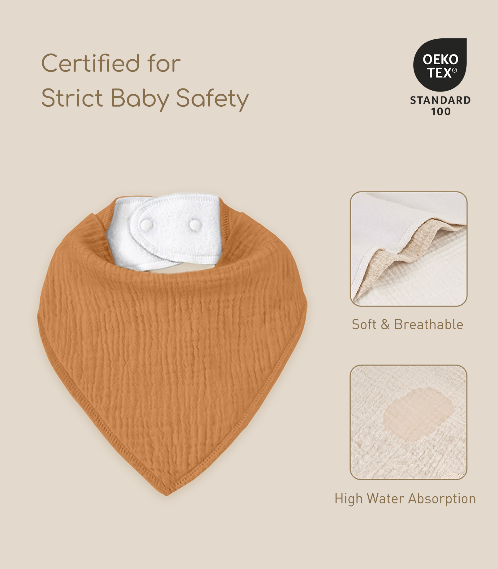 Concerto Palette | Soft & Absorbent Muslin Bandana Bibs 8 Pack