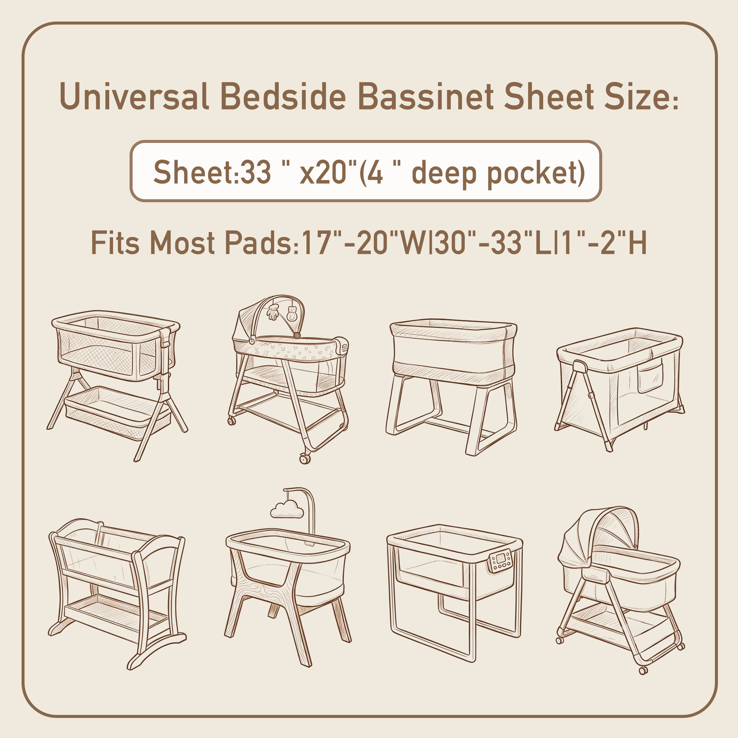 Sage Botanical Garden | Muslin Bassinet Sheet 2-Pack | 33''*20''