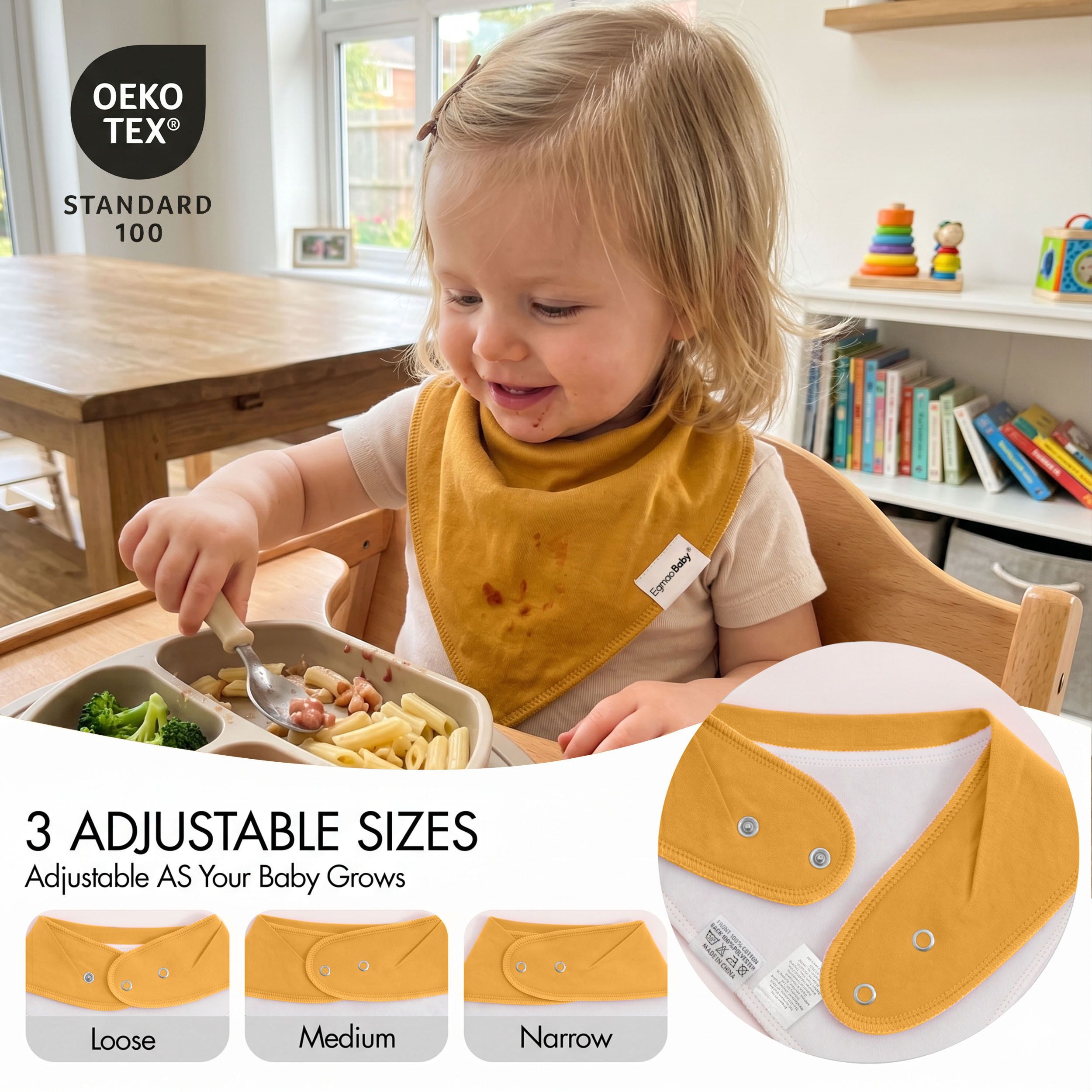 Super Absorbent Bandana Bibs 10 Pack - Soft Earth Palette