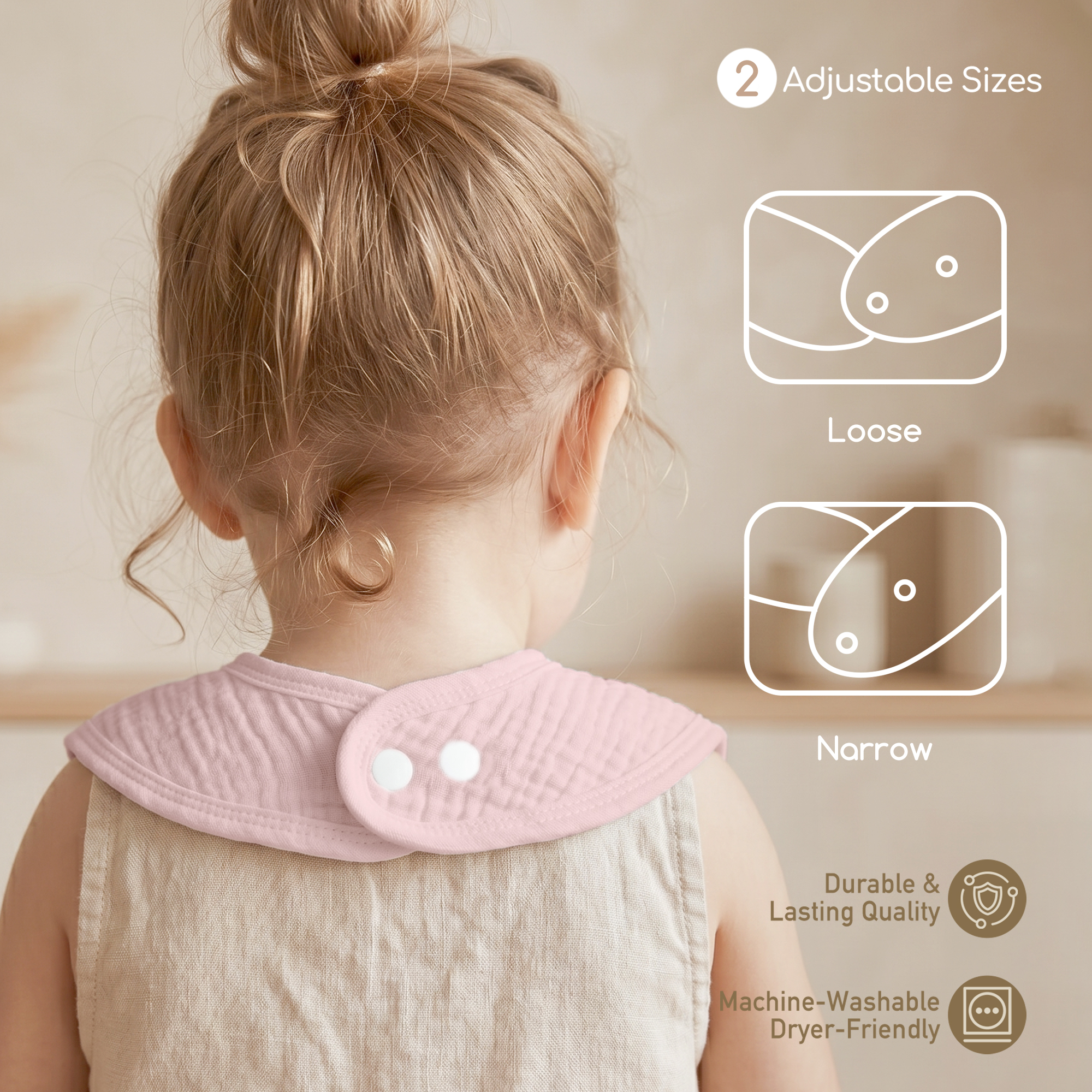 Misty Plum Palette | Baby Muslin Bibs 6 Pack | 0-36 Months