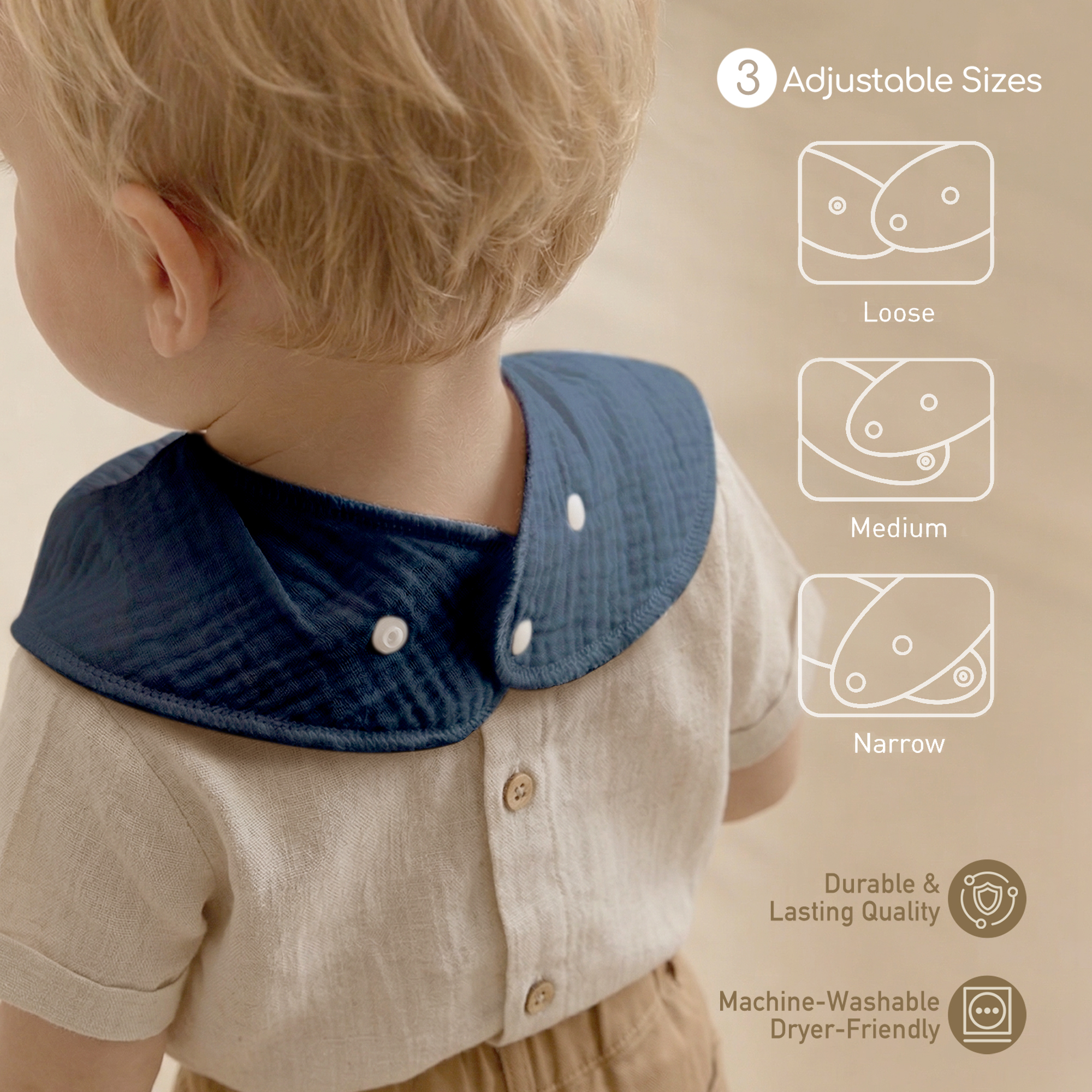 Midnight Space Adventure | Soft & Absorbent Muslin Bandana Bibs 8 Pack