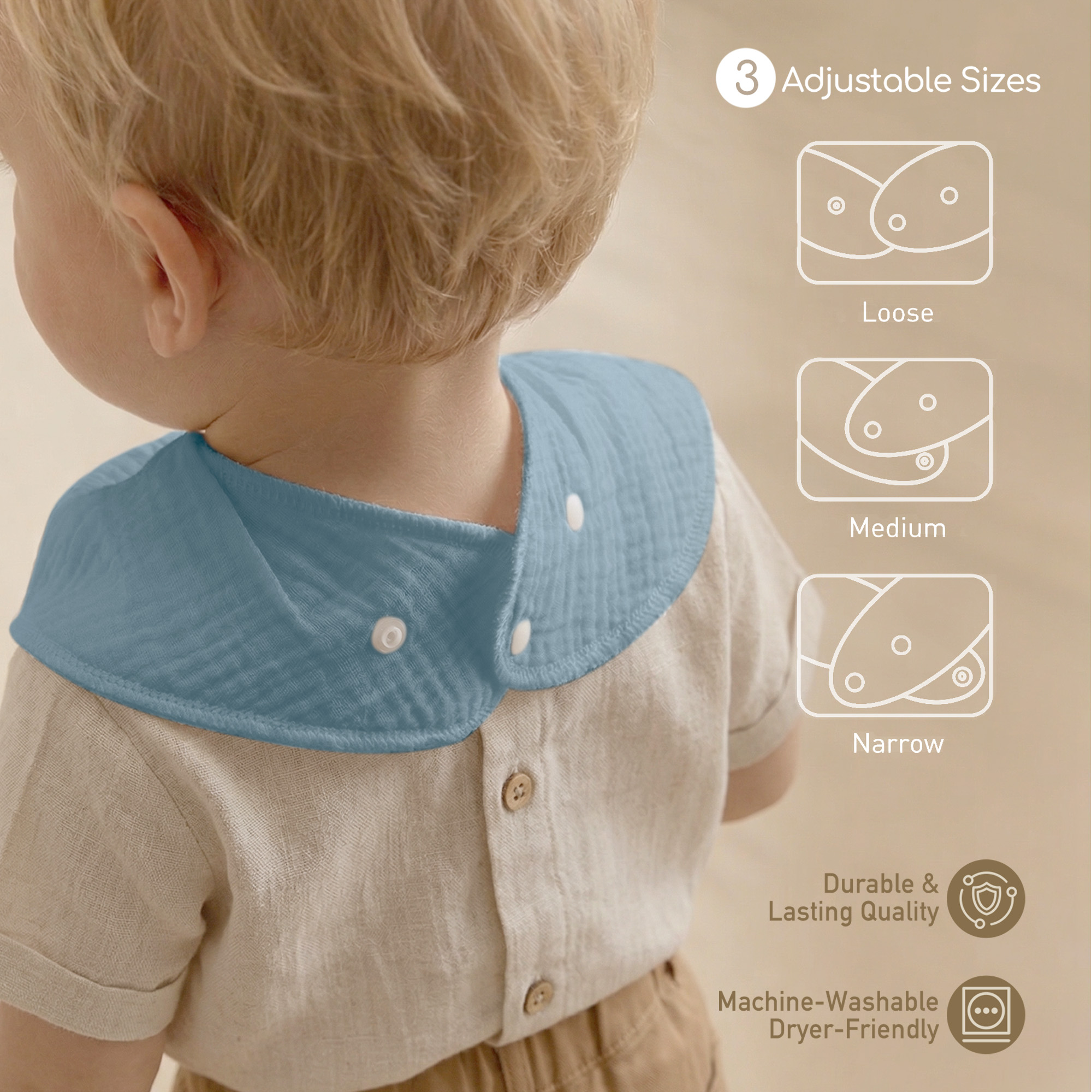 Cool Nature Mute | Soft & Absorbent Muslin Bandana Bibs 10 Pack