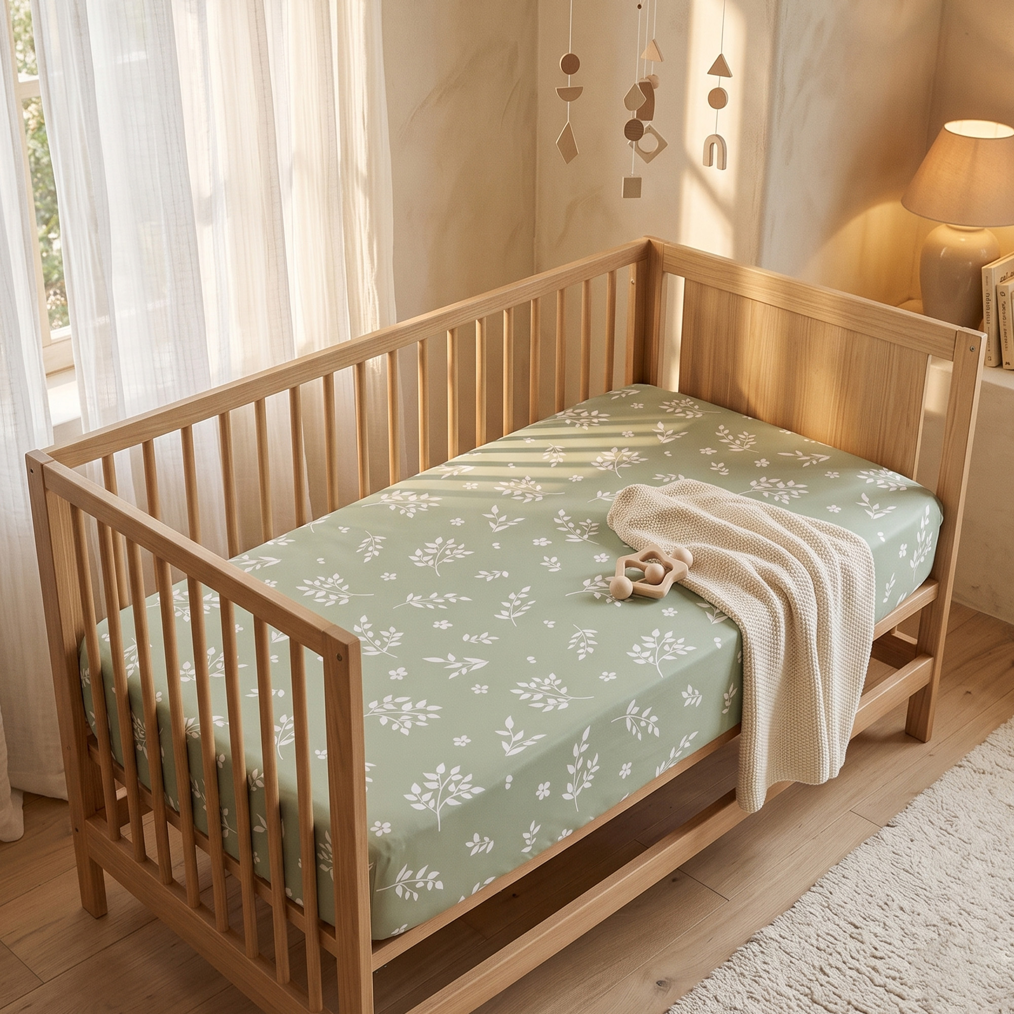 Green Forest Fox | Soft Microfiber Baby Crib Sheets 3 Pack