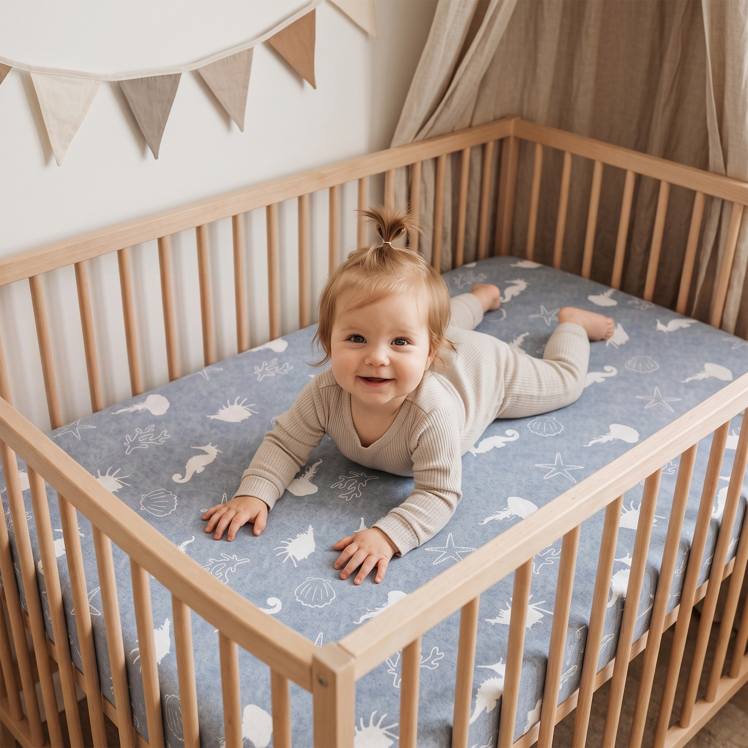 Sage Arctic Friends | Soft Microfiber Baby Crib Sheets 3 Pack