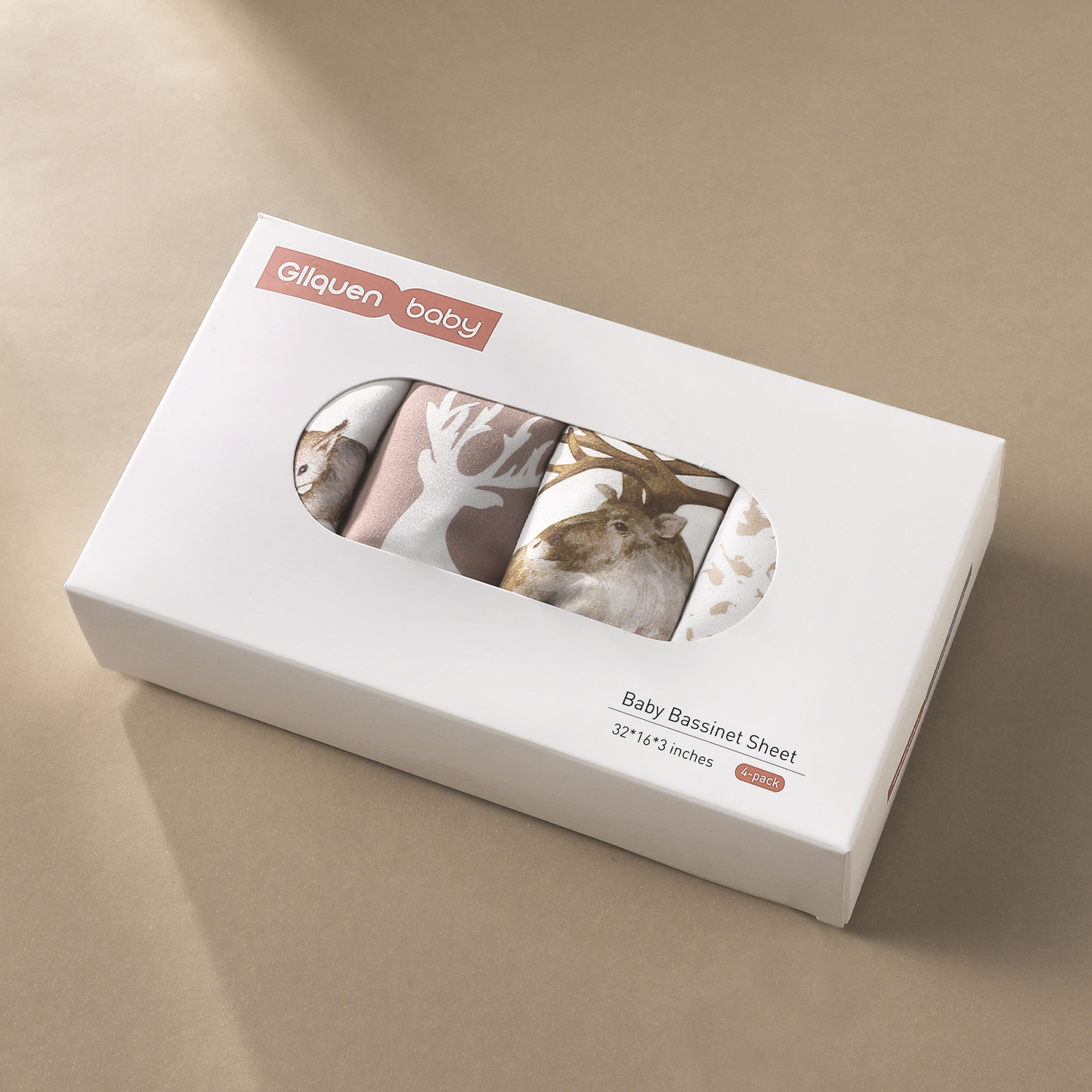 Christmas Elk | Soft Microfiber Fitted Change Pad Cover & Bassinet Sheets 4 Pack | 16''*32''