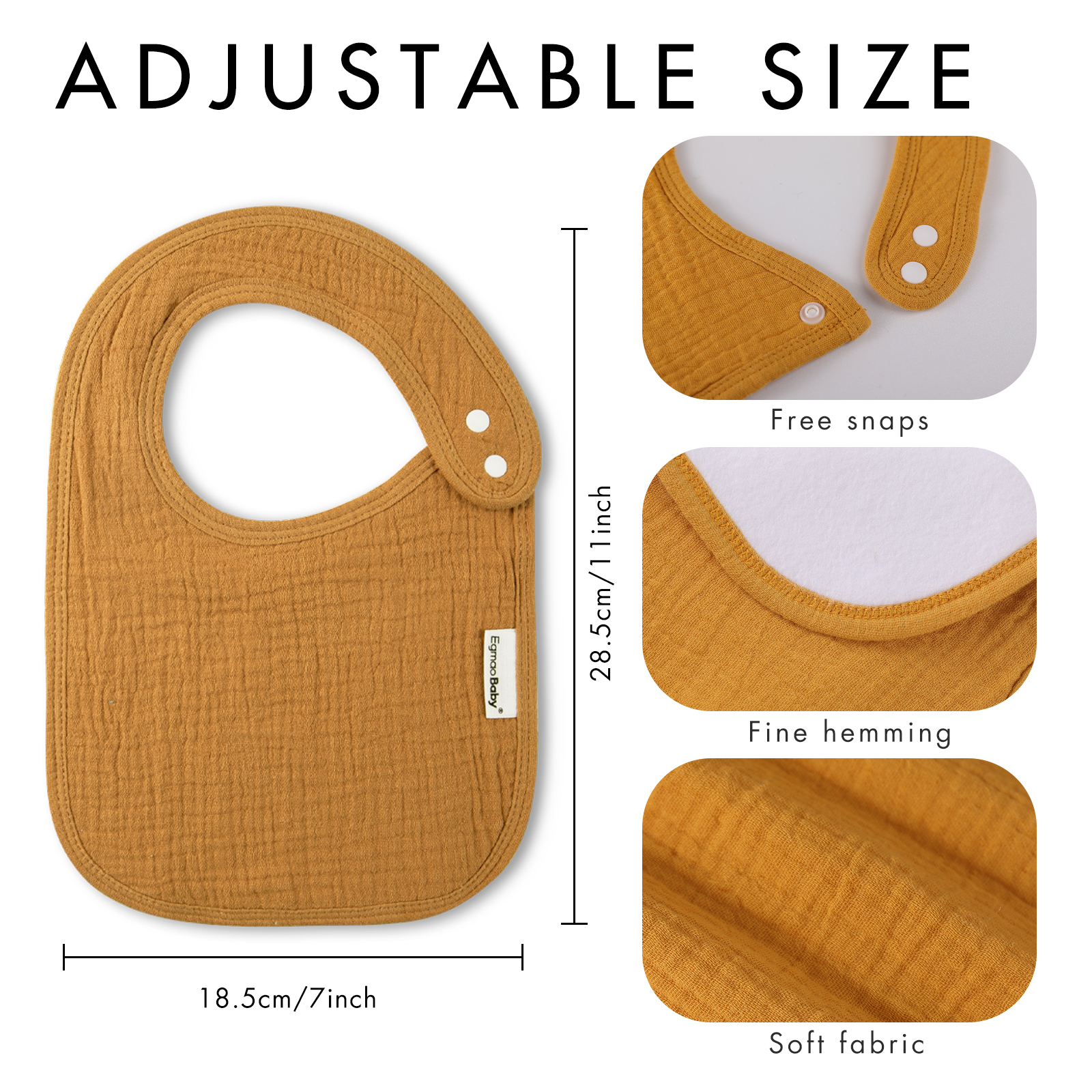 Cruising Elephant | baby muslin bibs 5 pack | 0-36 months