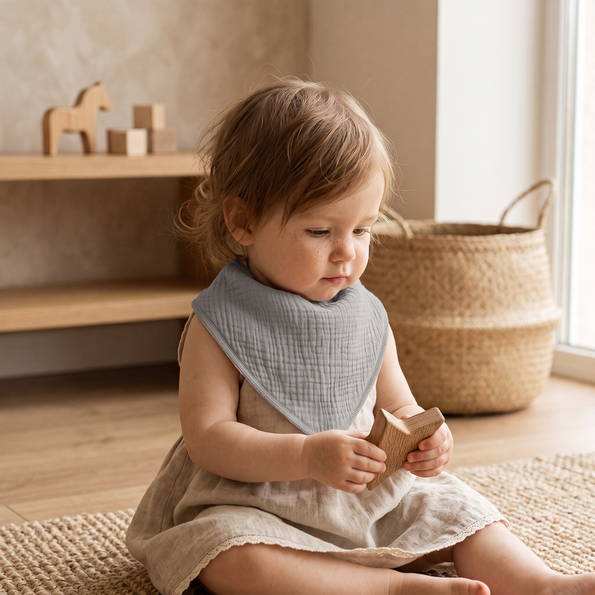 Lavender Cloud Blend | Soft & Absorbent Muslin Bandana Bibs 10 Pack