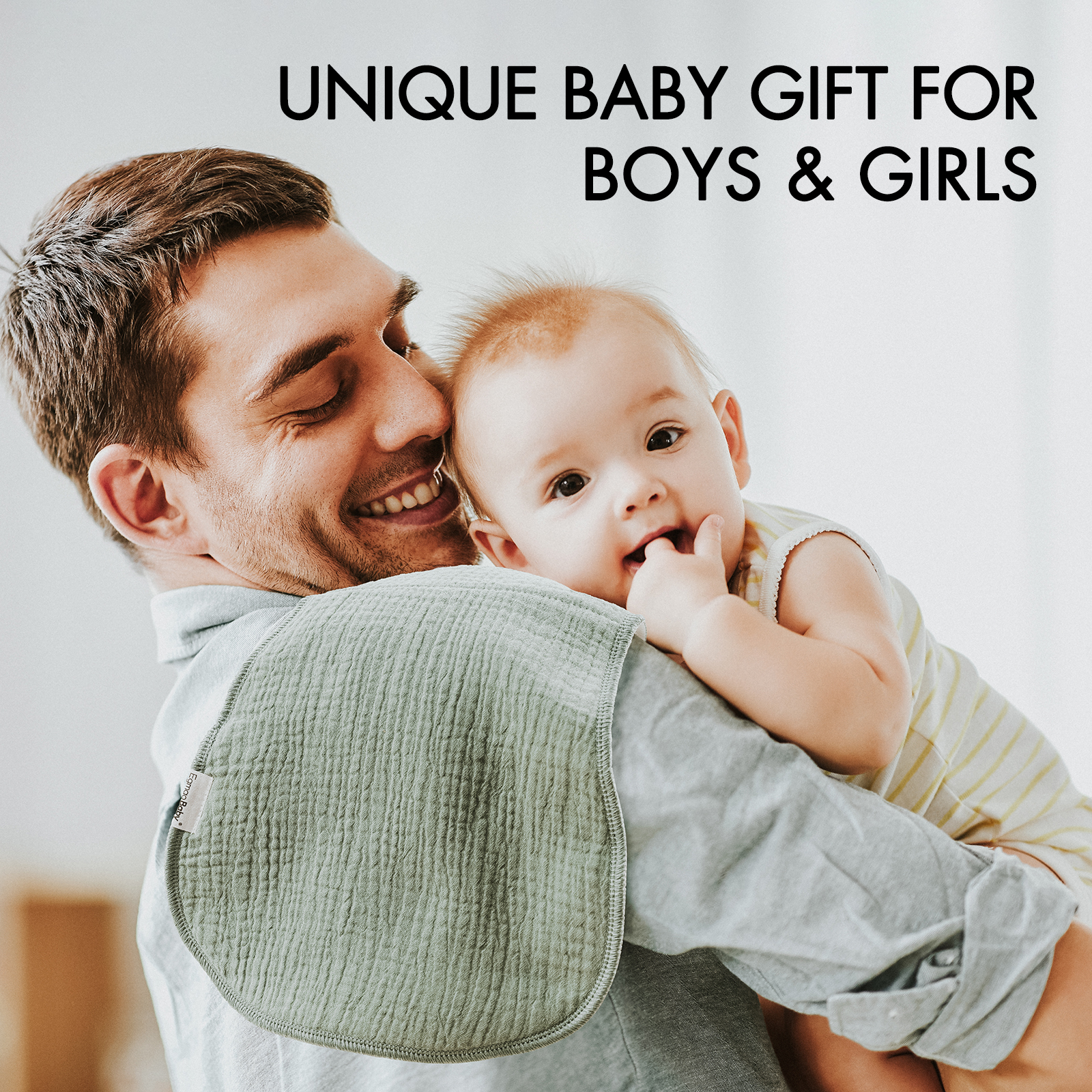 Organic Muslin Cotton Burp Cloths 10 Pack - Light Set