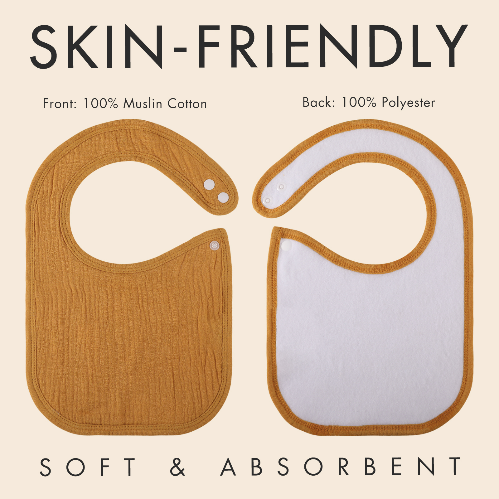 Cruising Elephant | baby muslin bibs 5 pack | 0-36 months